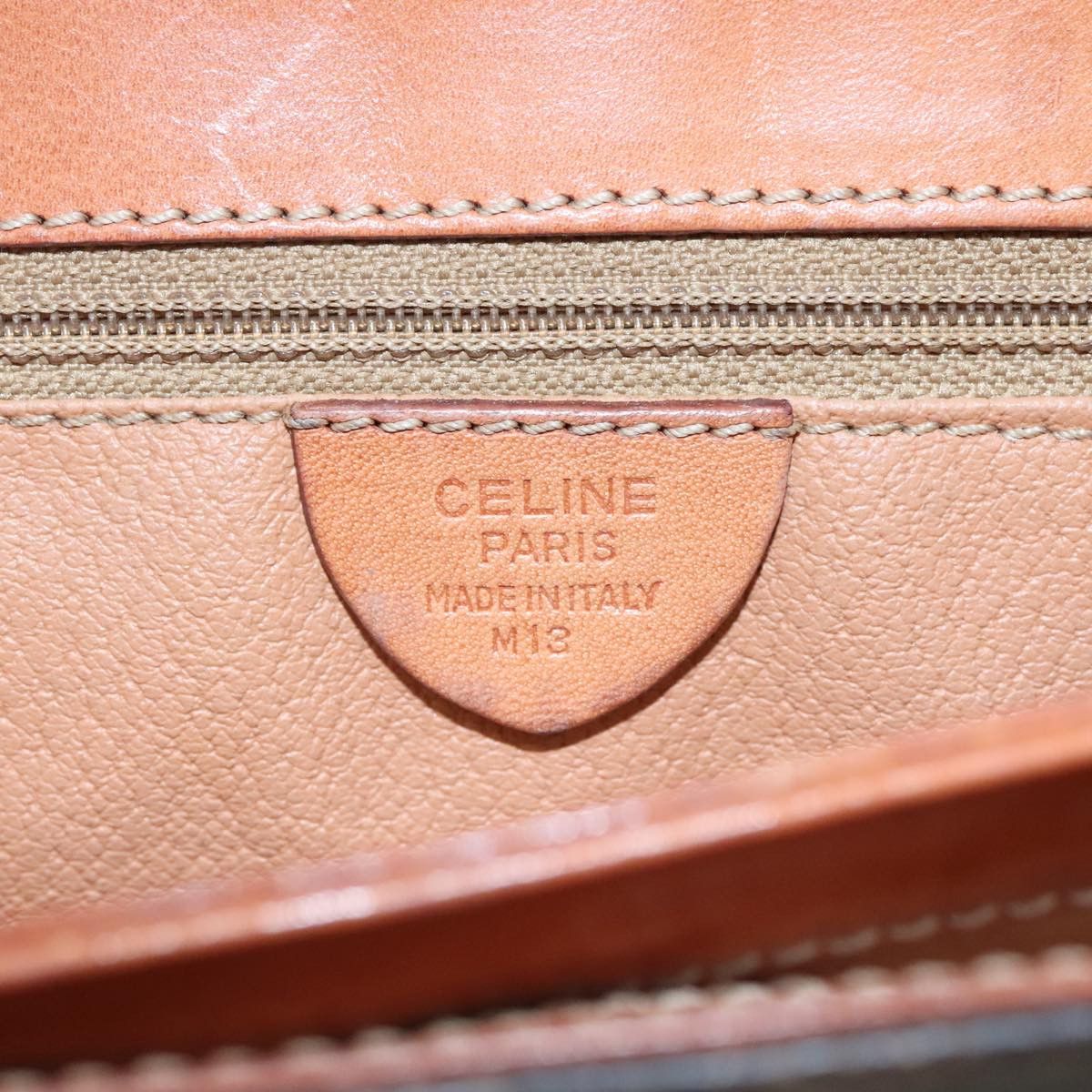 Celine CELINE Macadam Canvas Hand Bag Pvc Leather Brown Size ONE SIZE - 12 Thumbnail