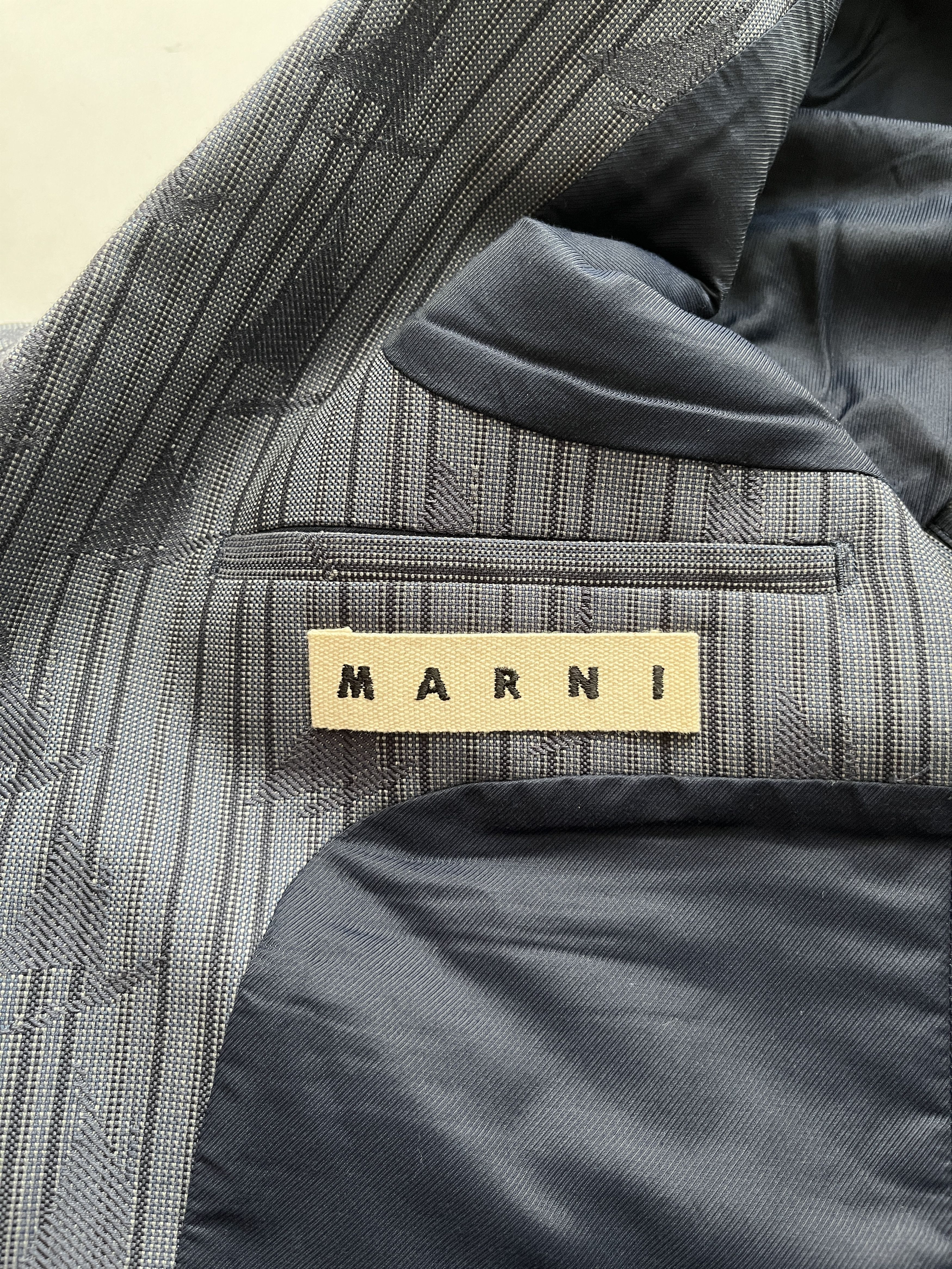 Marni ⚡️QUICK SALE⚡️Marni Blue Grey Jacquard Boat Blazer Jacket Size US S / EU 44-46 / 1 - 4 Thumbnail