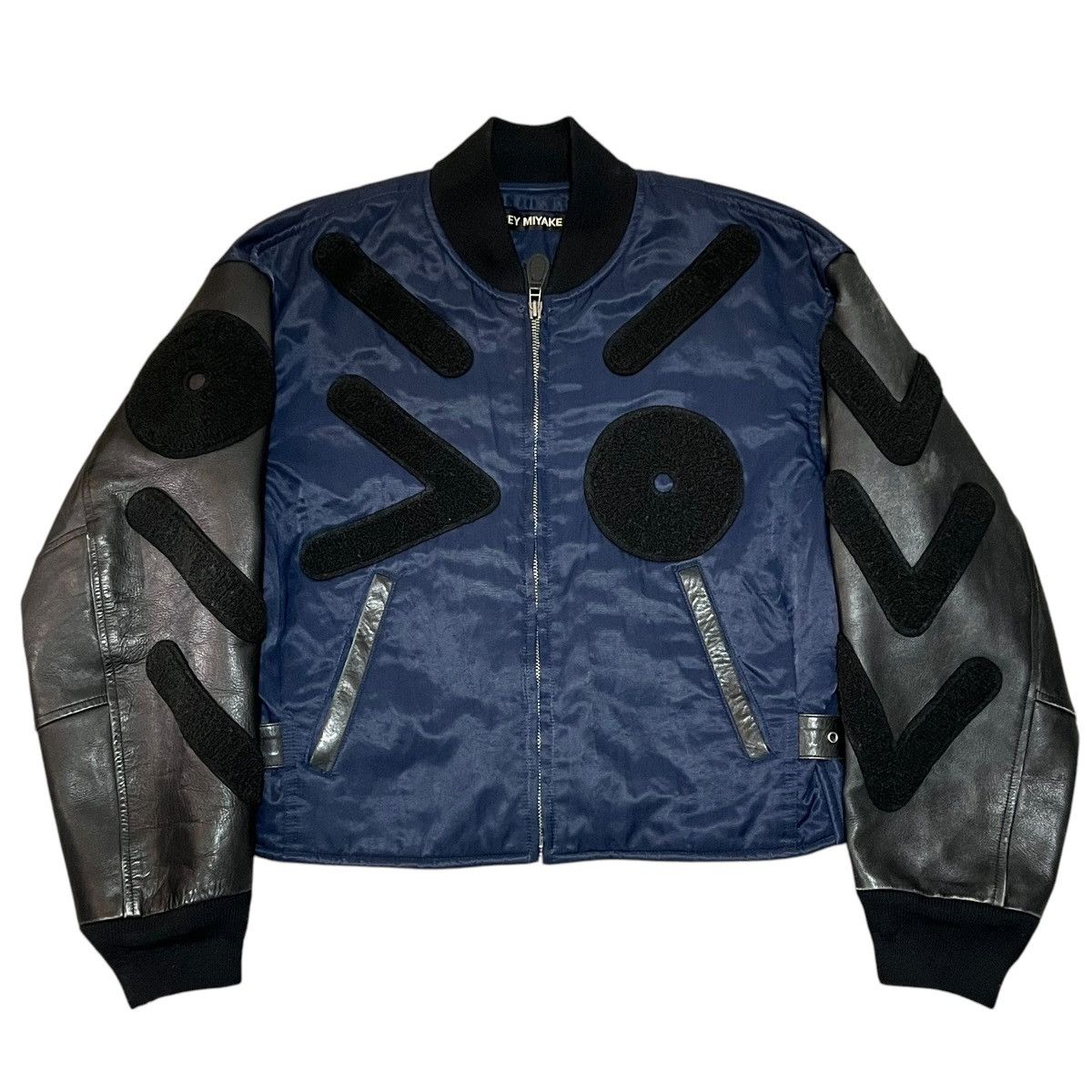Issey Miyake ISSEY MIYAKE 1994SS VIO Hybrid Leather/Nylon Bomber Jacket Size US M / EU 48-50 / 2 - 1 Thumbnail