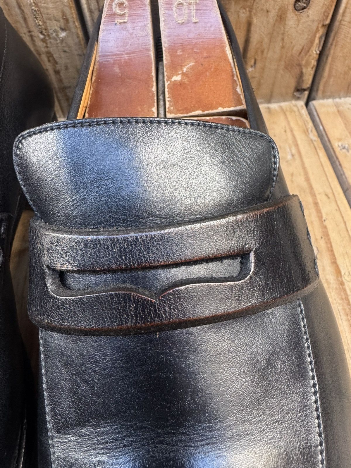 J.M. Weston J.M Weston Men’s Penny black Leather Loafers Sz Uk 8 E US 9 Size US 9 / EU 42 - 9 Thumbnail