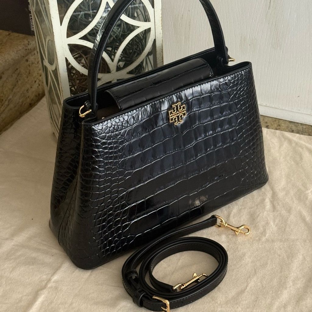 Tory Burch New 850!+ Tory Burch Britten Embossed Small Satchel/Crossbod Size ONE SIZE - 4 Thumbnail