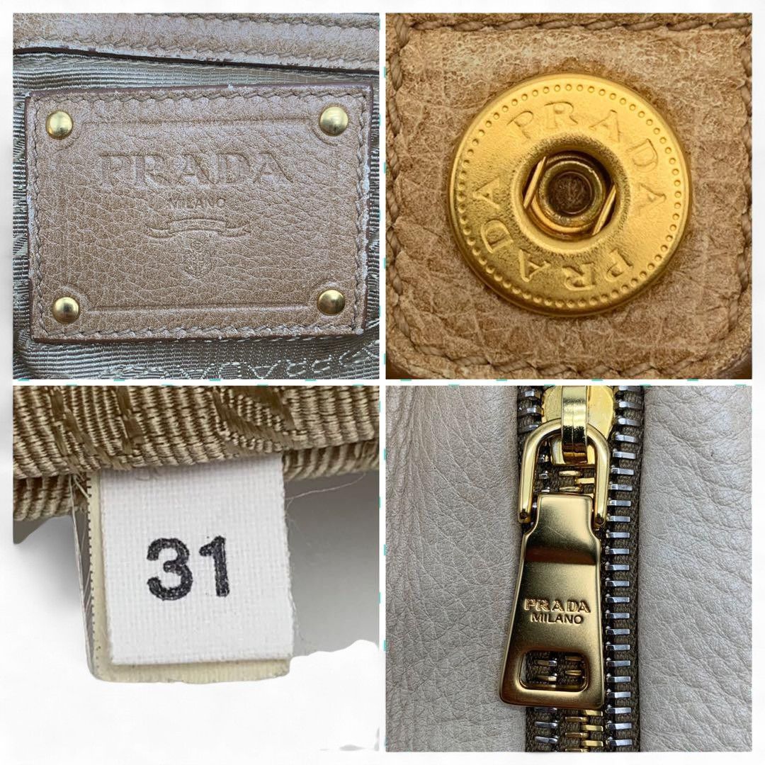 Prada Prada - Deer Leather Handbag Brown Beige Size ONE SIZE - 6 Thumbnail