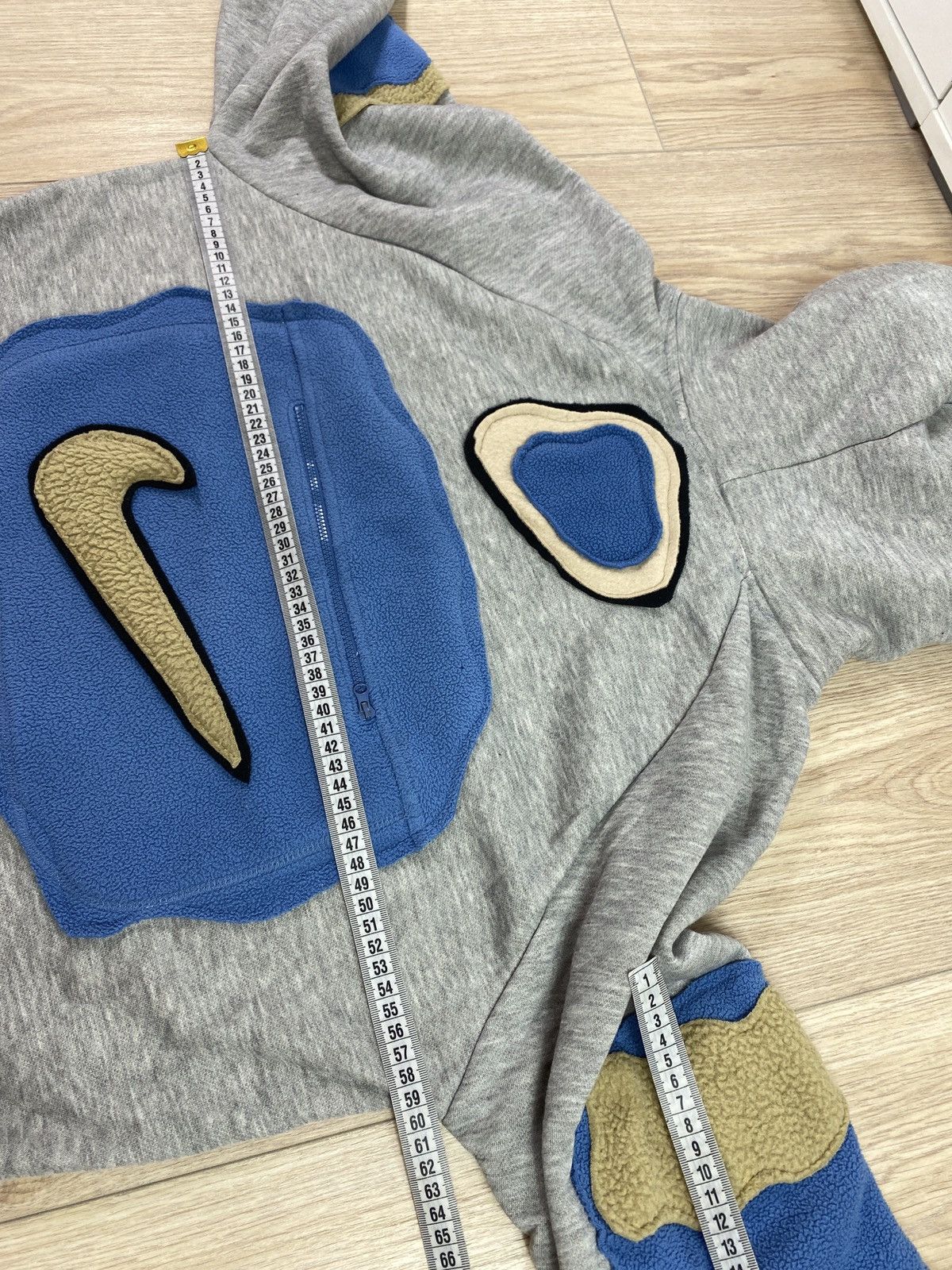 Nike × Vintage Vintage Nike Custom Skelet Center Swoosh Oversize Hoodie Y2K Size US L / EU 52-54 / 3 - 11 Thumbnail