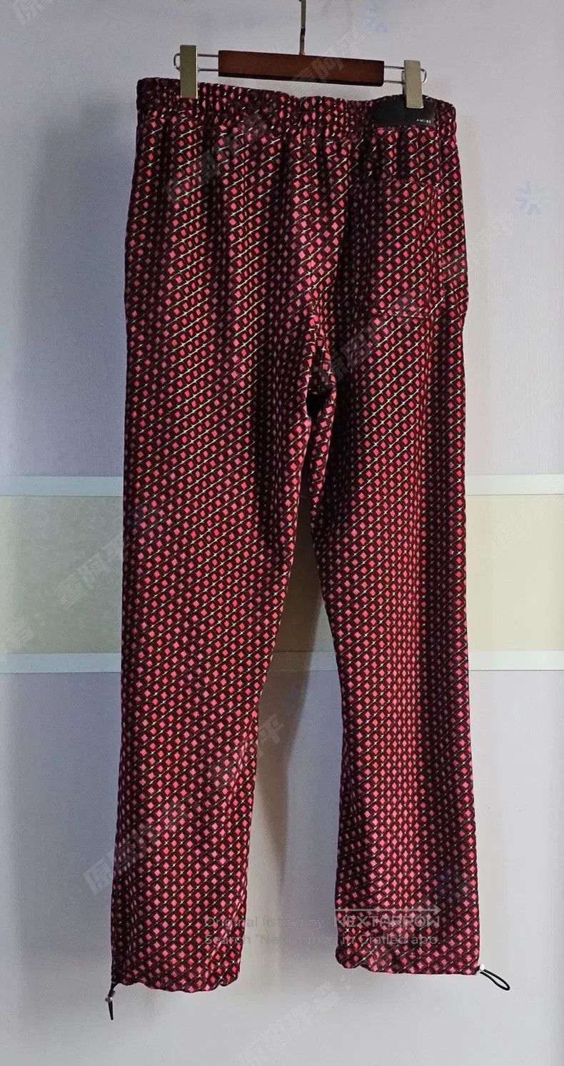 Amiri Amiri Size XL Leisure Velvet Long Pants with Red and Black Size US 27 - 4 Thumbnail