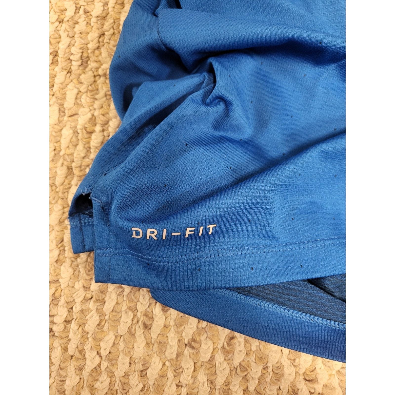 Nike Nike Golf Men's Dri Fit Three Button Blue Short Sleeve Shirt Size US L / EU 52-54 / 3 - 6 Thumbnail