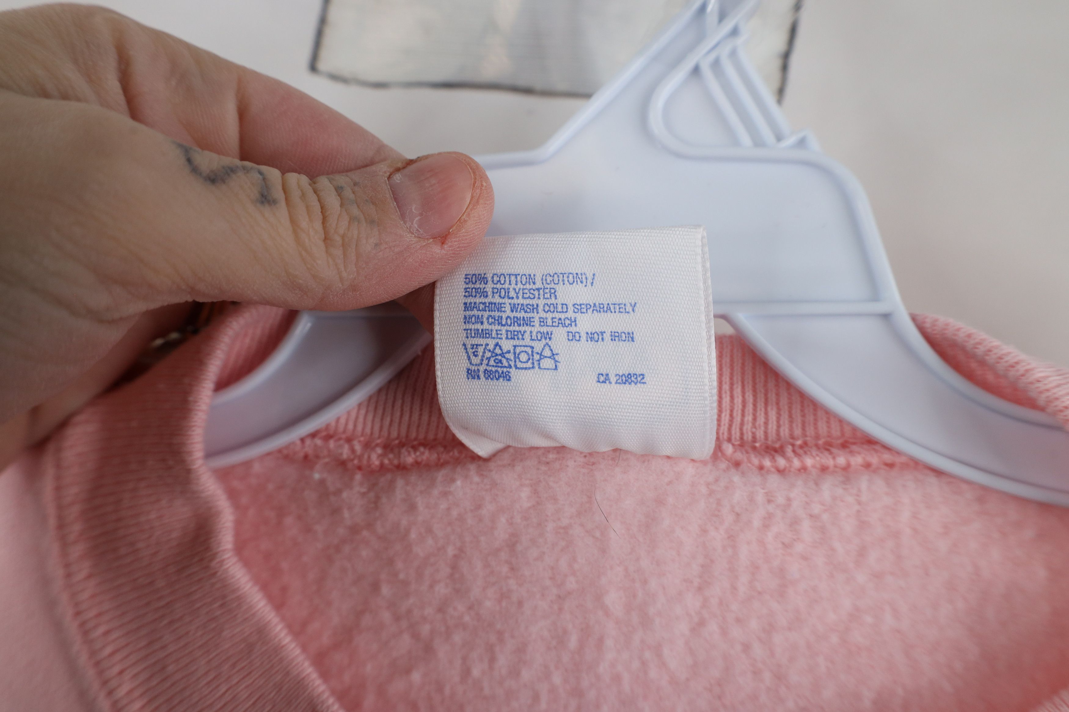 Vintage Vintage 90s Streetwear Blank Crewneck Sweatshirt Pink USA Size XL / US 12-14 / IT 48-50 - 7 Thumbnail