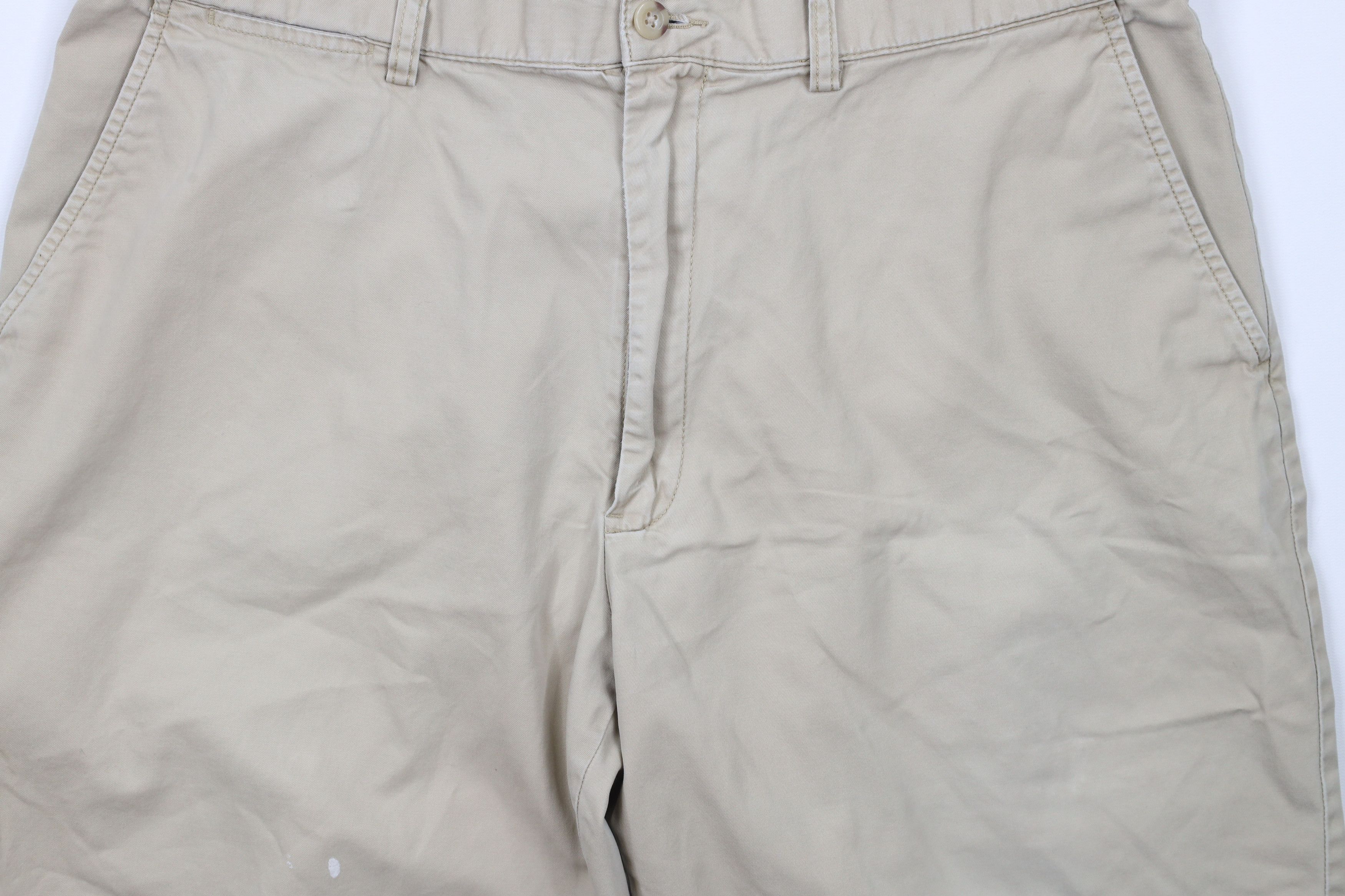 Ralph Lauren × Vintage Vintage 90s Ralph Lauren Above Knee Flat Front Chino Shorts Size US 36 / EU 52 - 3 Thumbnail