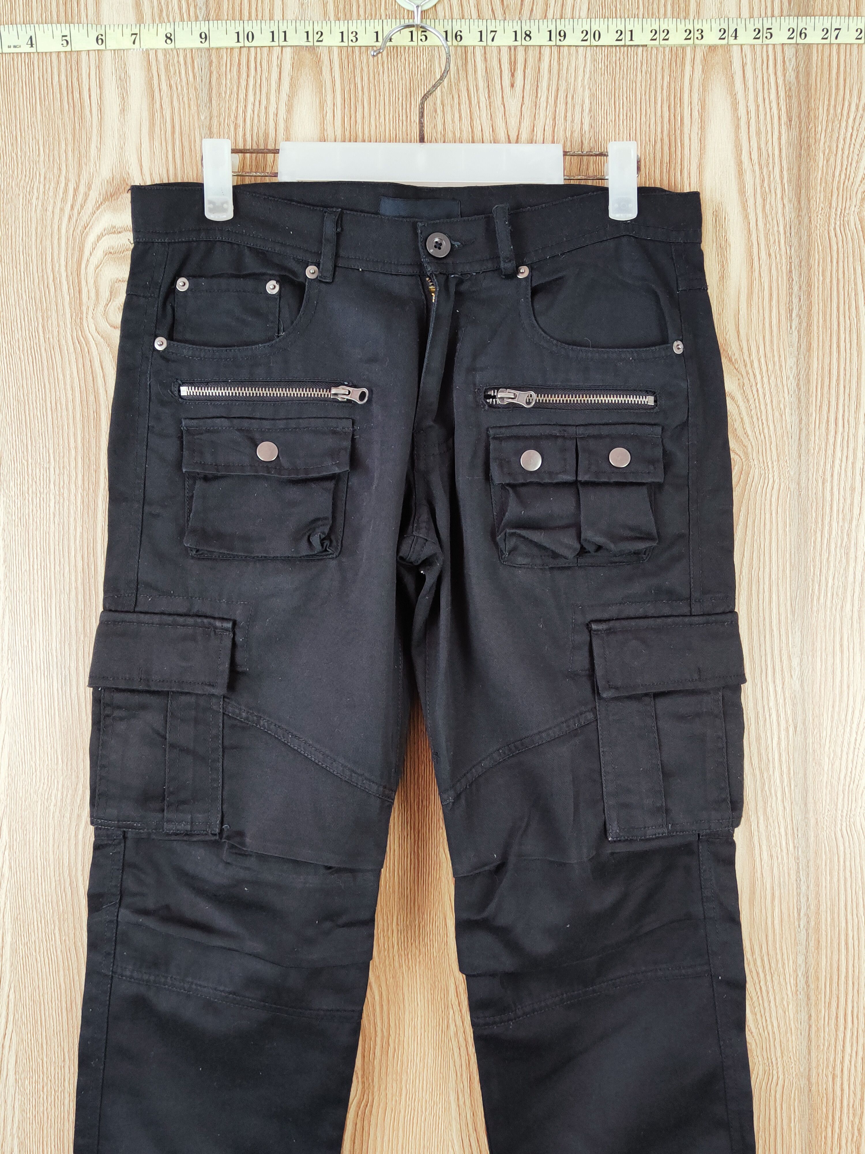 Japanese Brand D Sparlele Black Multipocket Tactical Cargo Pants #W905 Size US 31 - 2 Thumbnail