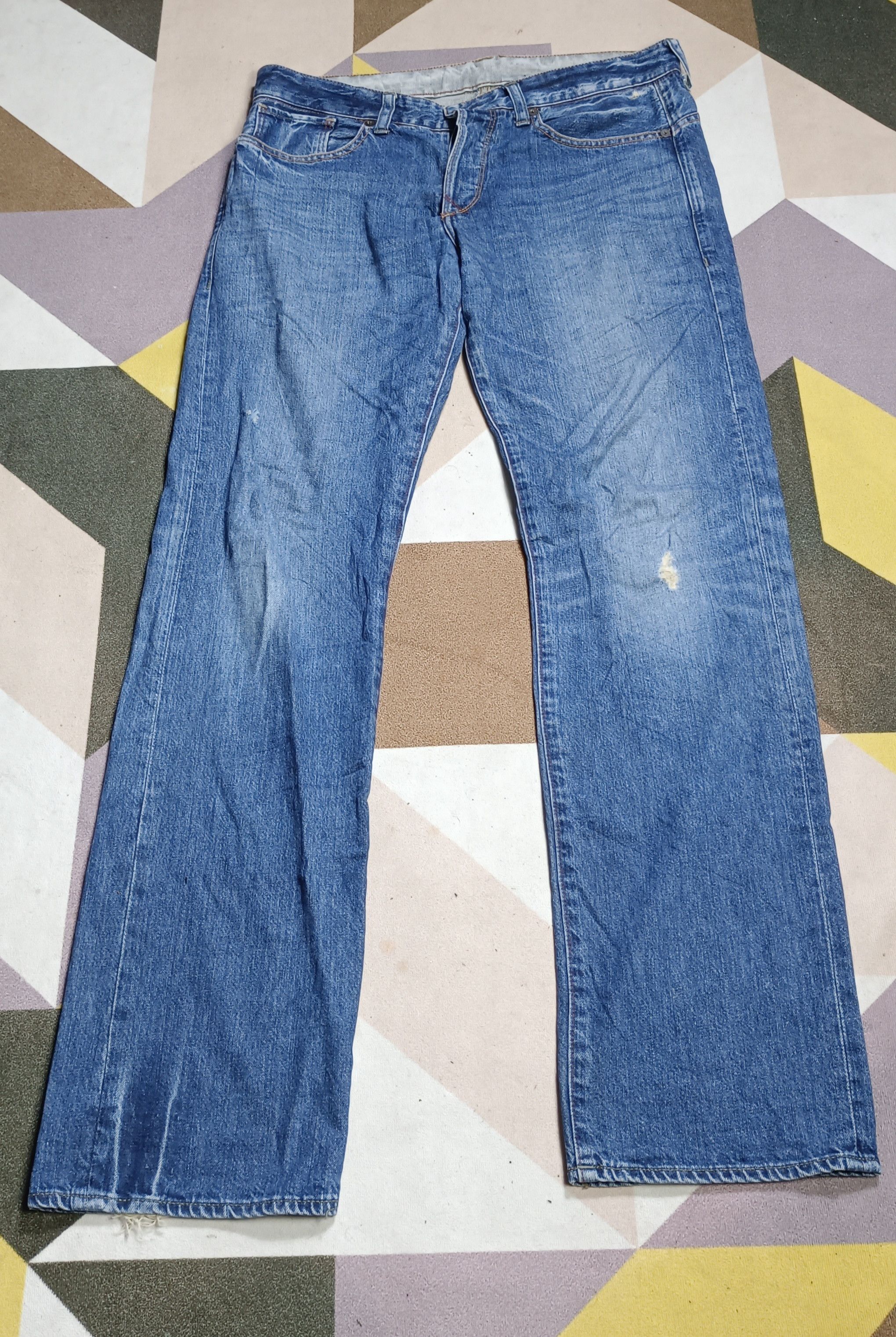 Polo Ralph Lauren Vintage Polo Ralph Lauren Pai Leather Distressed Denim Size US 34 / EU 50 - 2 Thumbnail