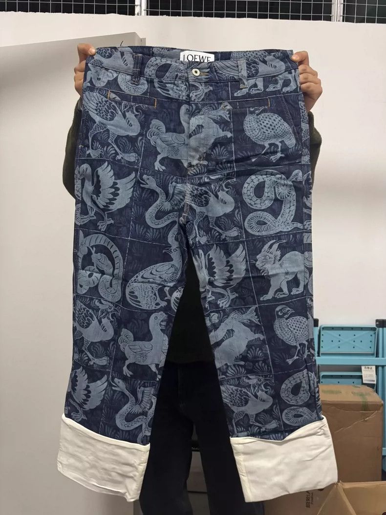 Loewe Loewe All-body printing and dyeing men's jeans Size US 32 / EU 48 - 1 Thumbnail