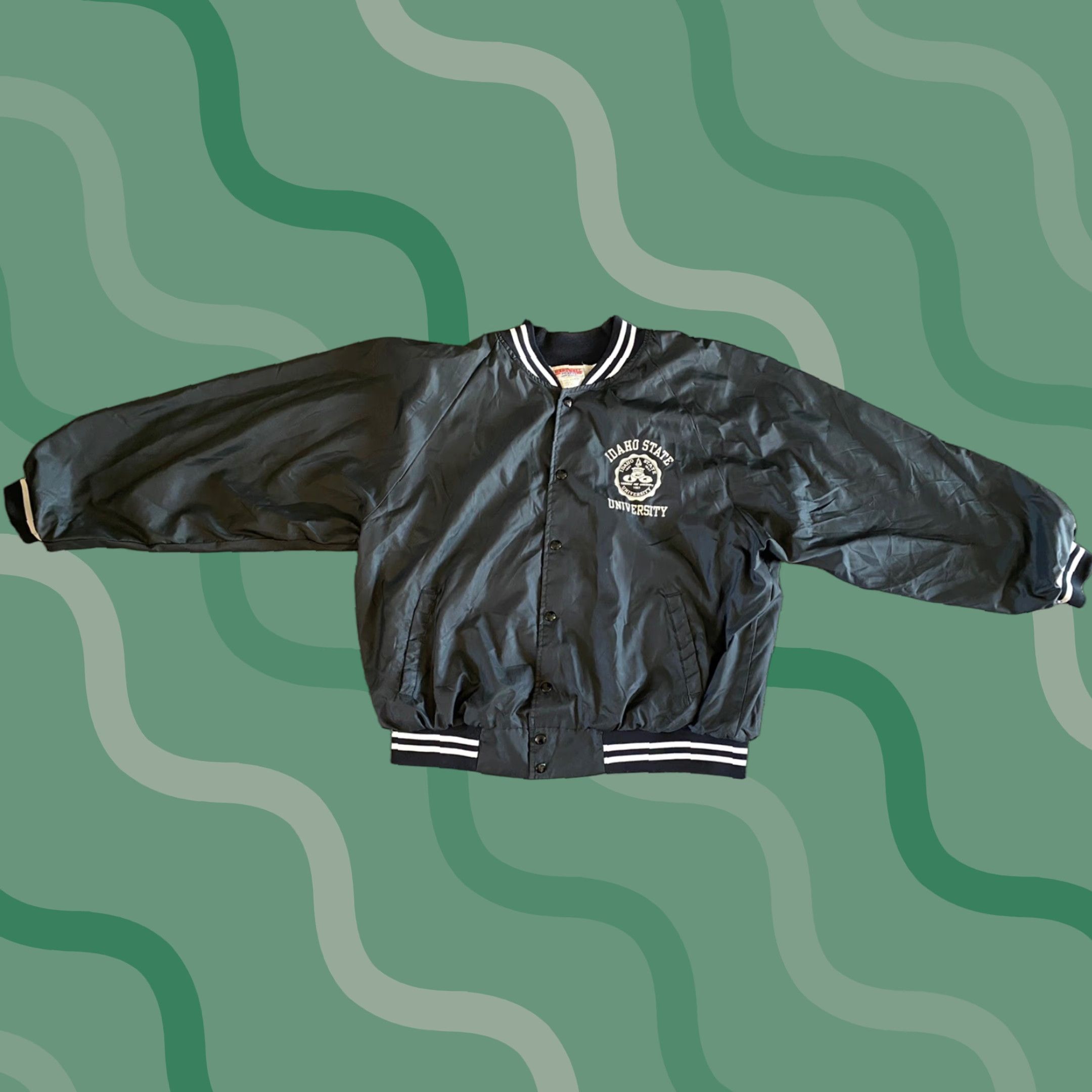 Vintage VINTAGE Hartwell Jackets Men’s 2XL Black Idaho State University Made In USA Jacket Size US XXL / EU 58 / 5 - 1 Thumbnail