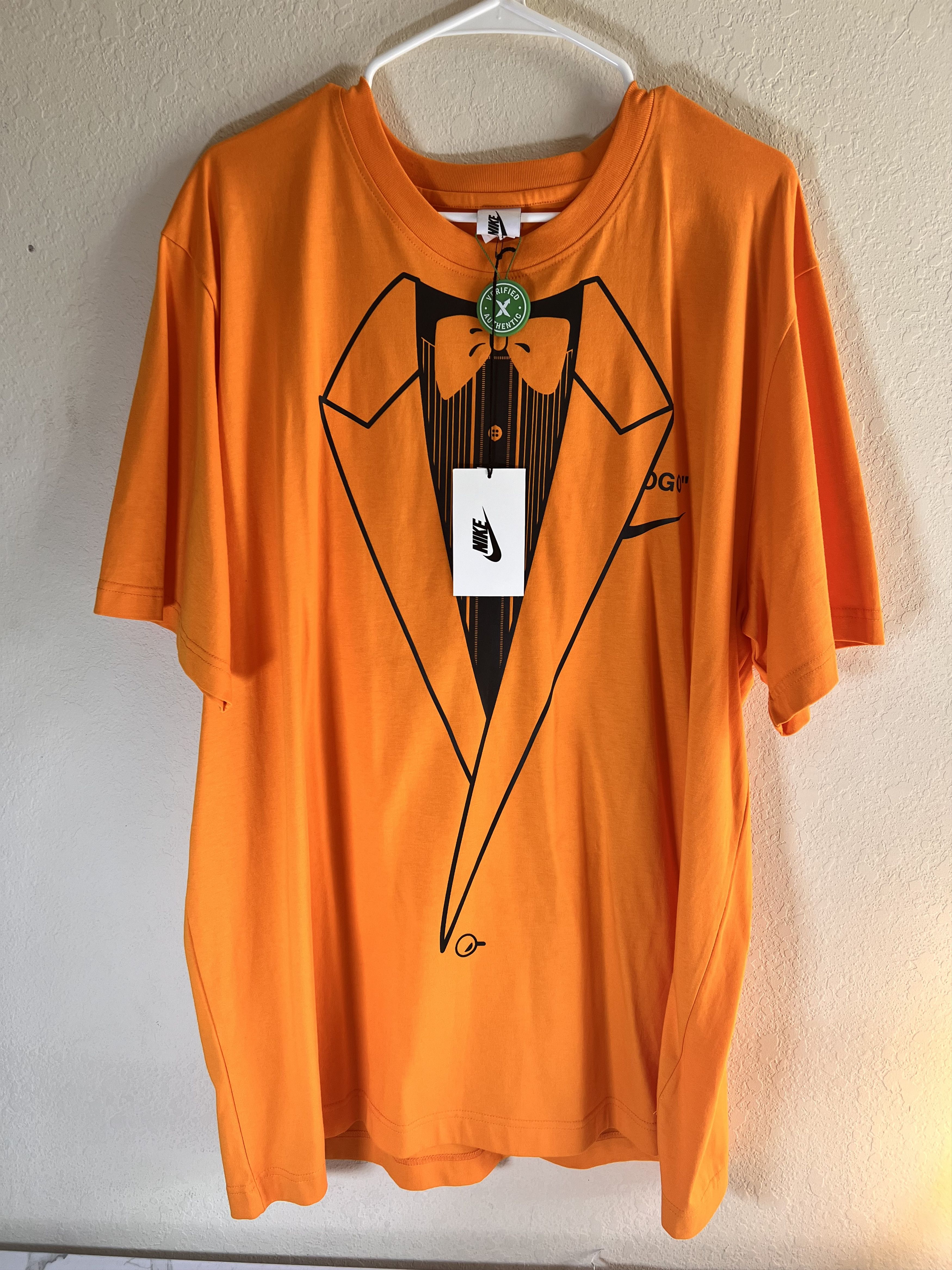 Nike × Off-White NIKE X OFF WHITE VIRGIL ABLOH NRG A6 T SHIRT ORANGE BLACK Size US XXL / EU 58 / 5 - 2 Thumbnail
