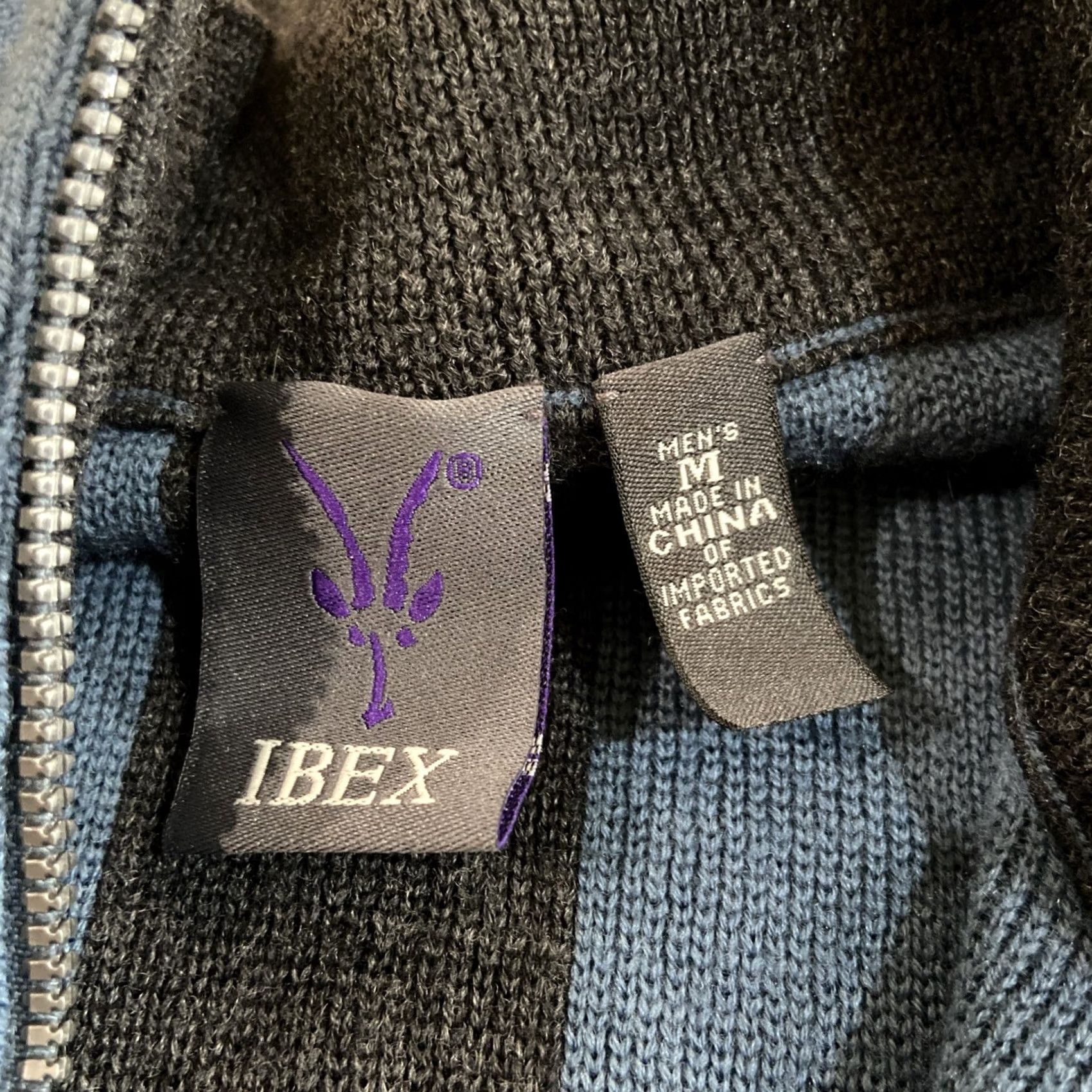 Vintage Ibex Mens Pullover 1/4 Zip Merino Wool Blue Size M Size US M / EU 48-50 / 2 - 2 Thumbnail