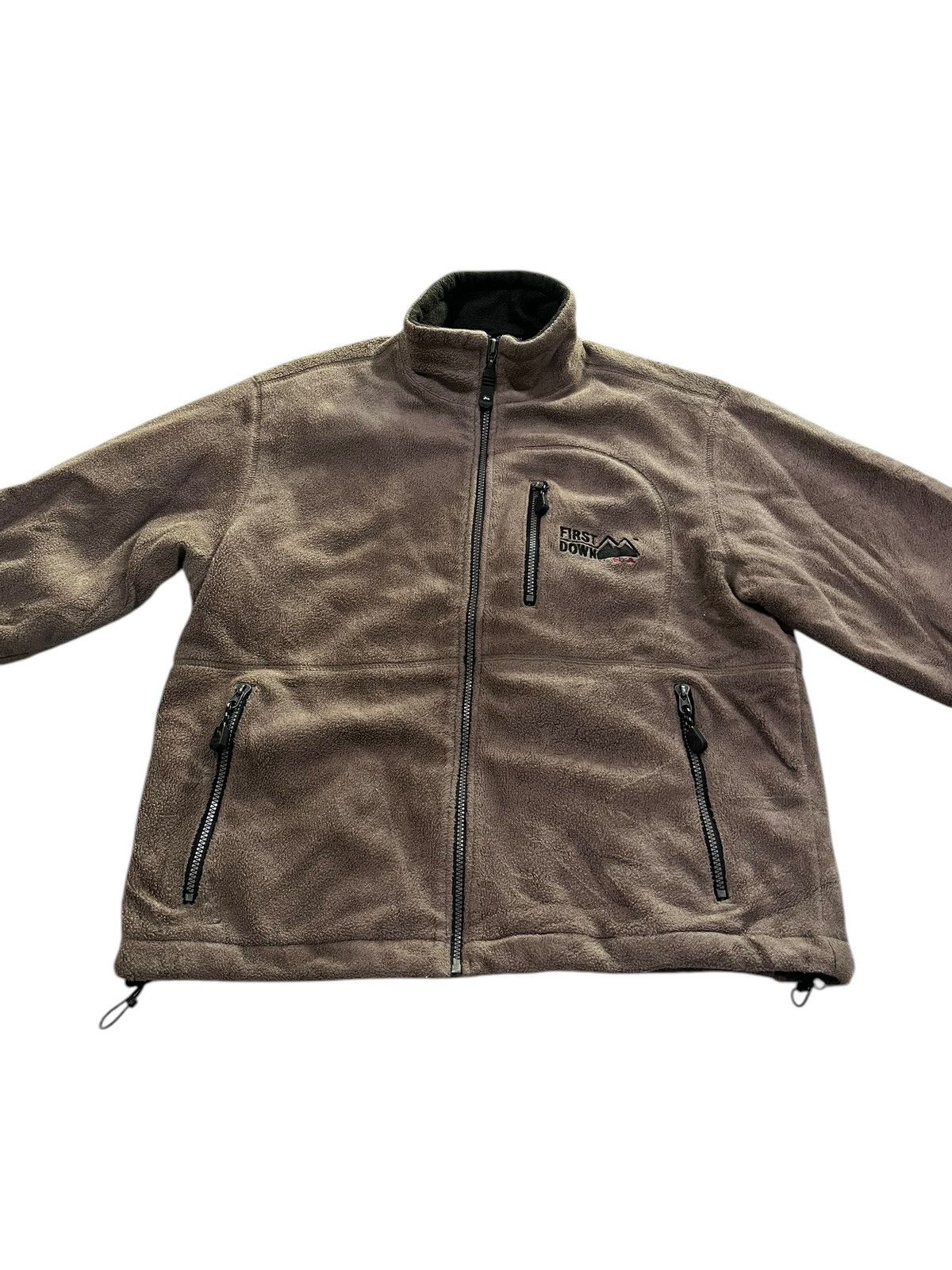 VINTAGE FIRST DOWN U.S.A. DEEP PILE FLEECE PUFFER JACKET