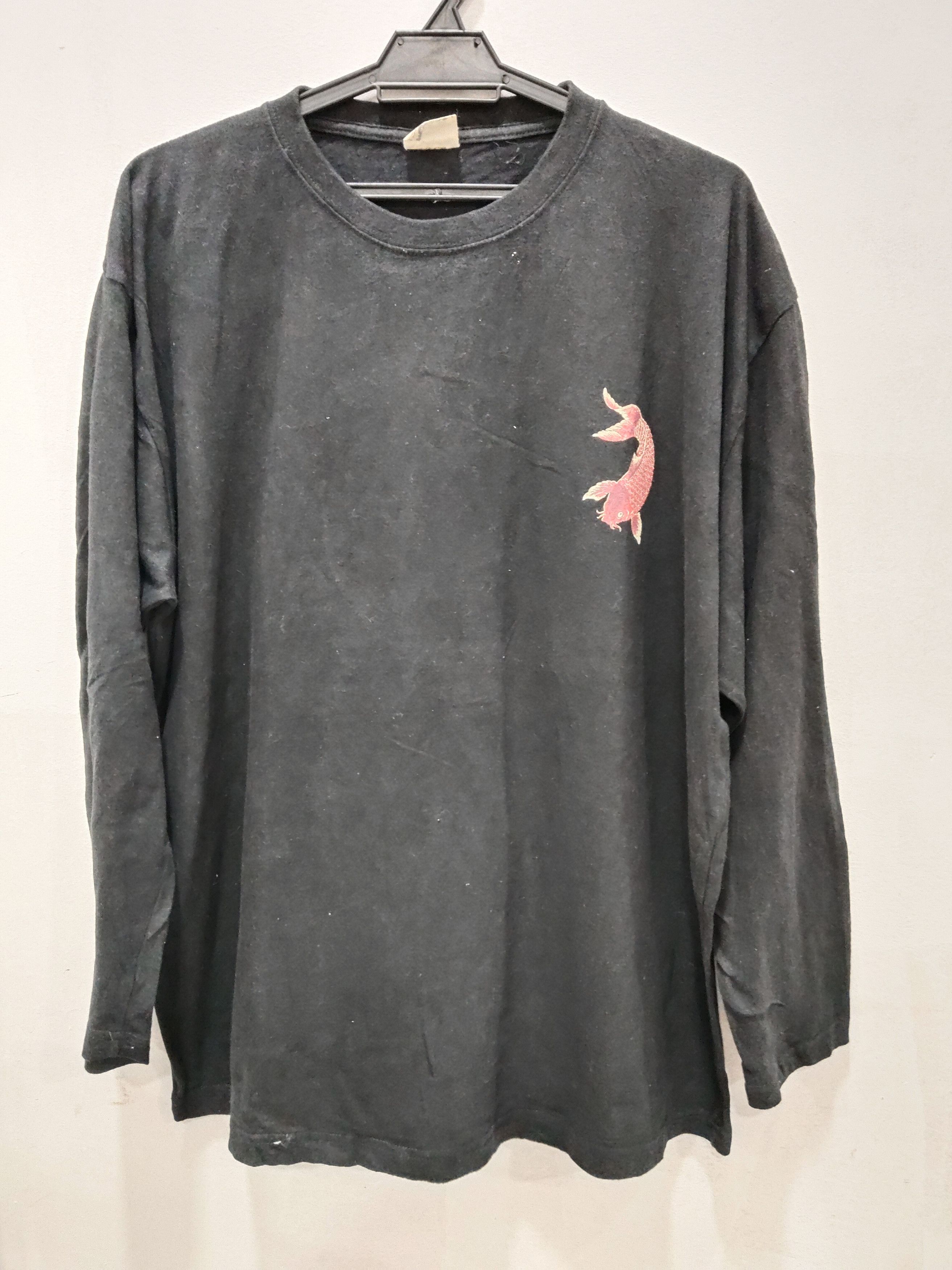 Japanese Brand × Vintage Vintage Fish Koi Sukajan Long Sleeve Tshirt Size US XL / EU 56 / 4 - 2 Thumbnail