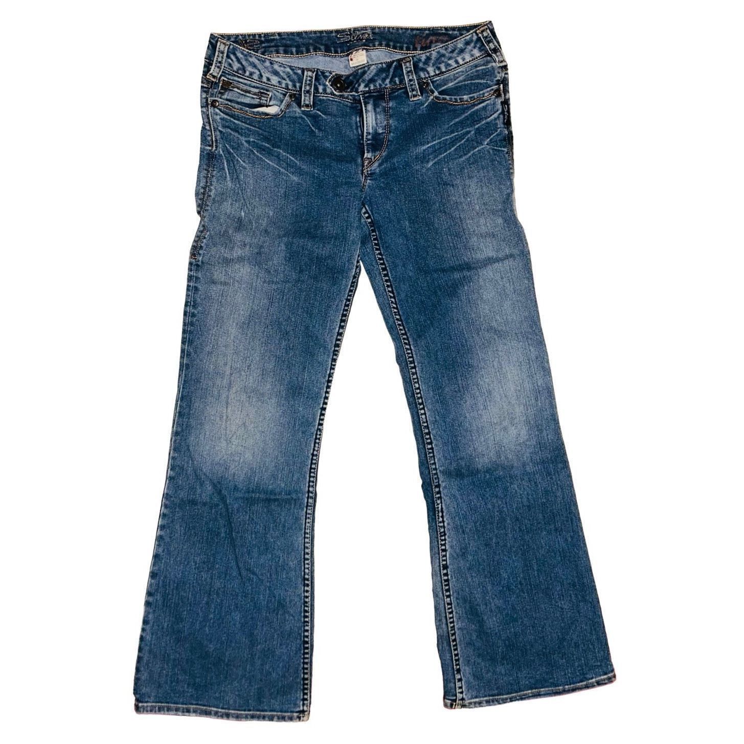 Other Silver Jeans “Tina” Women’s 32 X 31 Denim Blue Bootcut Jeans Size 32" / US 10 / IT 46 - 1 Thumbnail