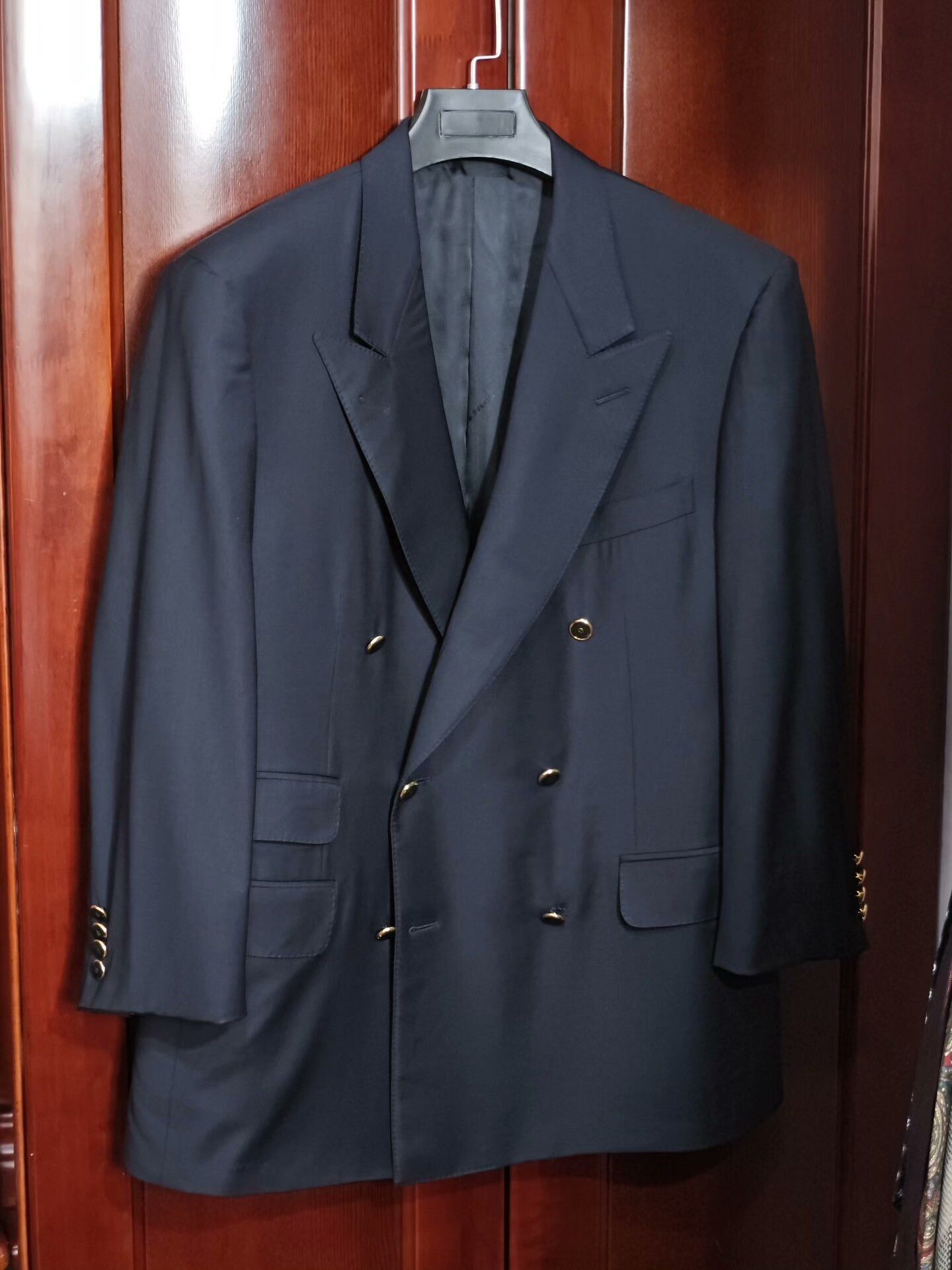 Ermenegildo Zegna Dunhill Navy Wool Double-Breasted Suit Size US L / EU 52-54 / 3 - 1 Thumbnail