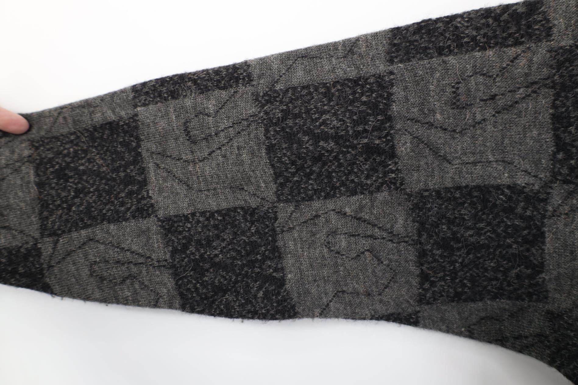 Vintage Vintage 90s Streetwear Wool Blend Knit Checkered Sweater Size US M / EU 48-50 / 2 - 6 Thumbnail