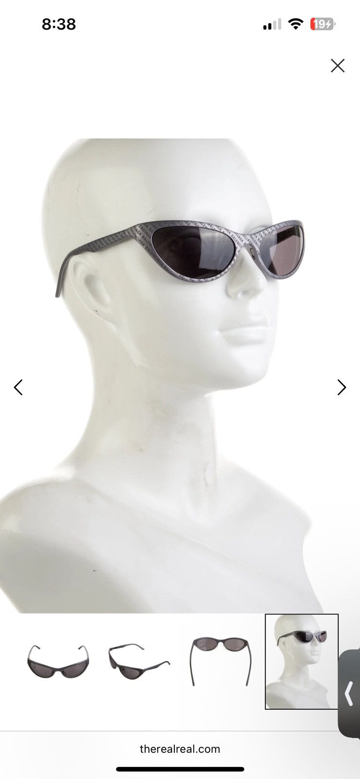 Balenciaga Balenciaga engraved silver glasses Size ONE SIZE - 1 Thumbnail