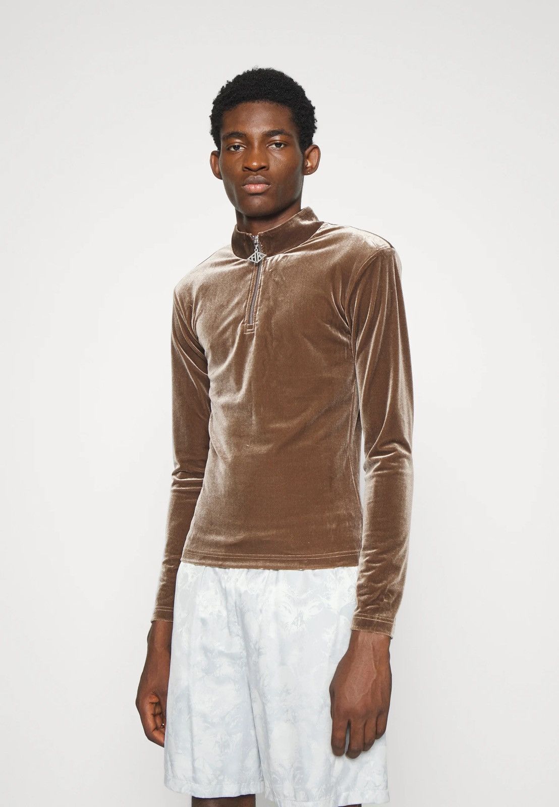 Han Kjobenhavn !DS! SS22 Han Kjobenhavn Half Zip Sharp Brown Long sleeve Size US M / EU 48-50 / 2 - 3 Thumbnail