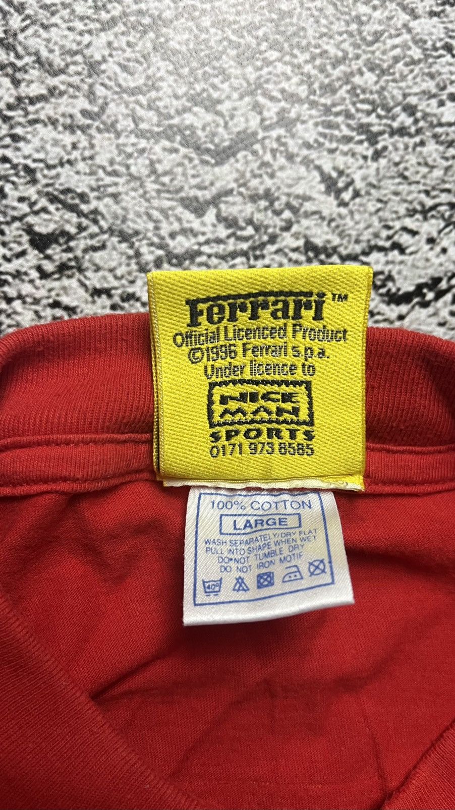 Ferrari 1996 ferrari scuderia f1 formula uno racing vintage t shirt Size US L / EU 52-54 / 3 - 6 Thumbnail
