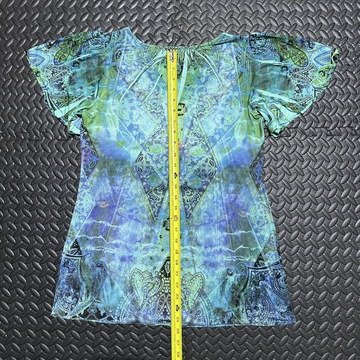 Other Live and Let Live Womens Tunic Top Small Blue Paisley Jade Size S / US 4 / IT 40 - 12 Thumbnail