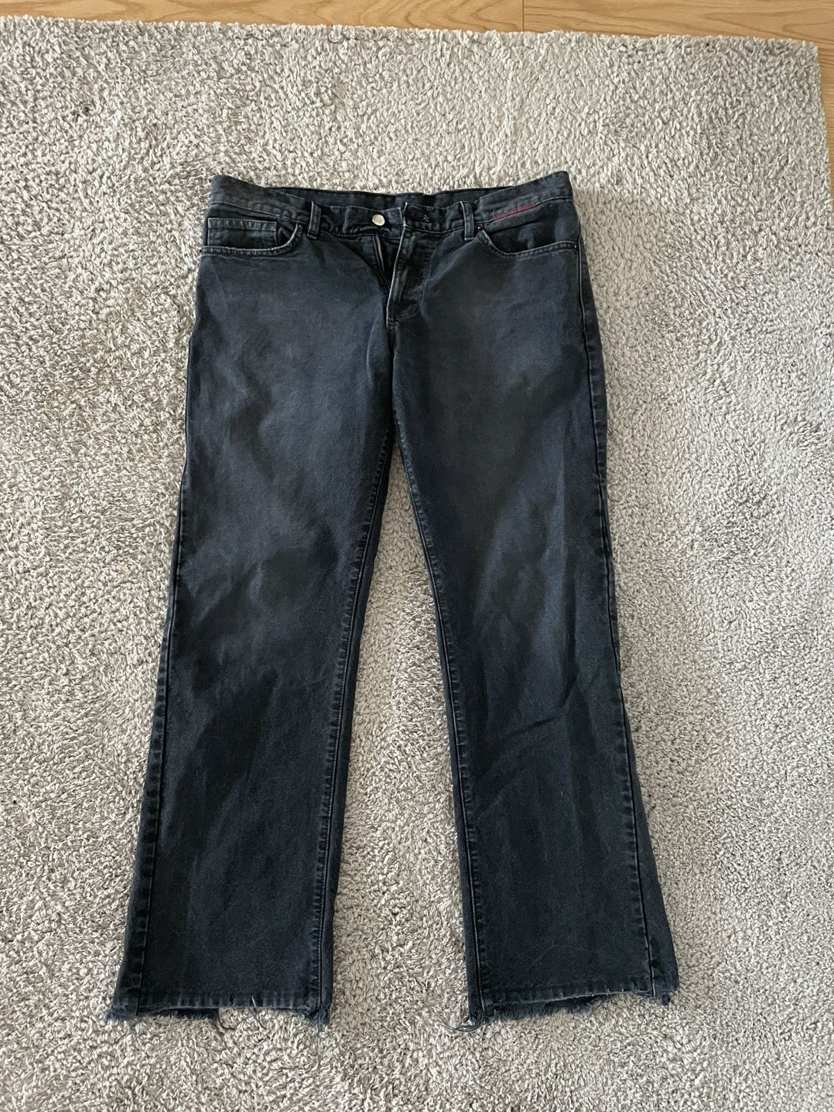 MOOJIMOOJIUS CLASSIC 5 POCKET BOOT LEG DENIM AGED BLACK Size US 31 - 1 Thumbnail