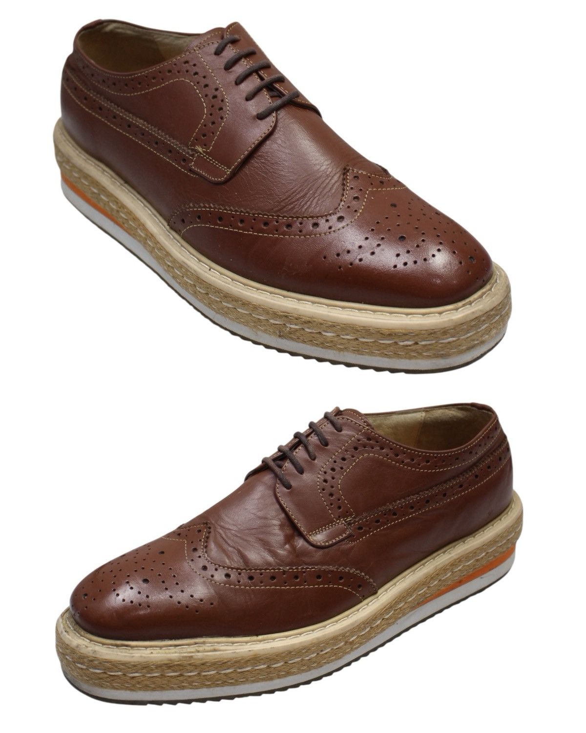 Designer × Japanese Brand 2000S LAST SCENE HOMMAGE PLATFORM LUG BROGUES Size US 8 / EU 41 - 4 Thumbnail