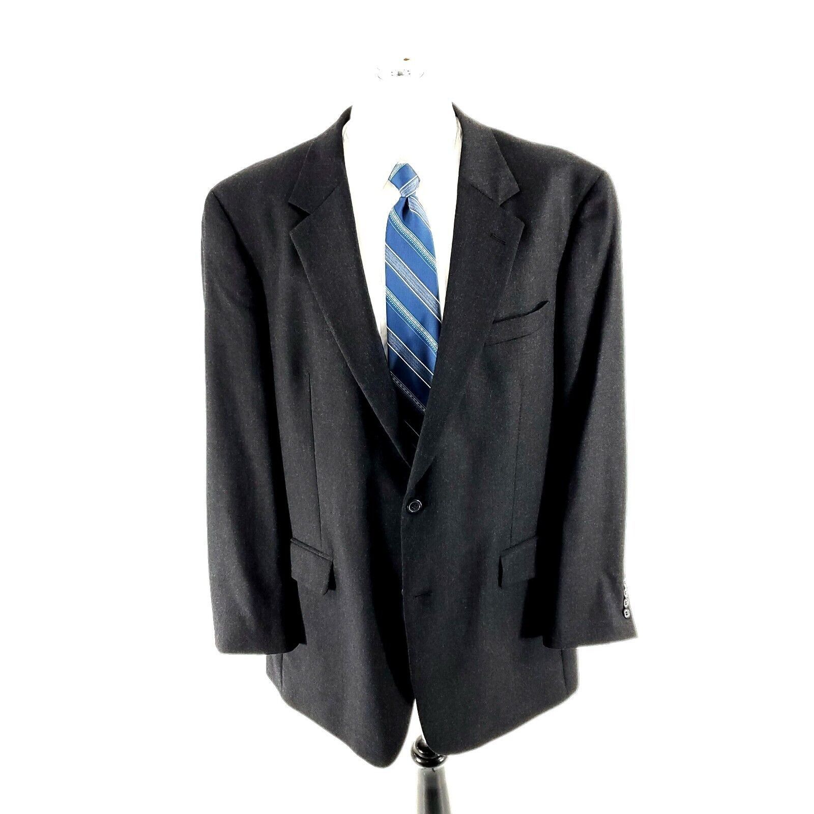 Jos. A. Bank Jos A Bank Wool Cashmere 2 Button Blazer 46L Gray Size 46L - 3 Thumbnail