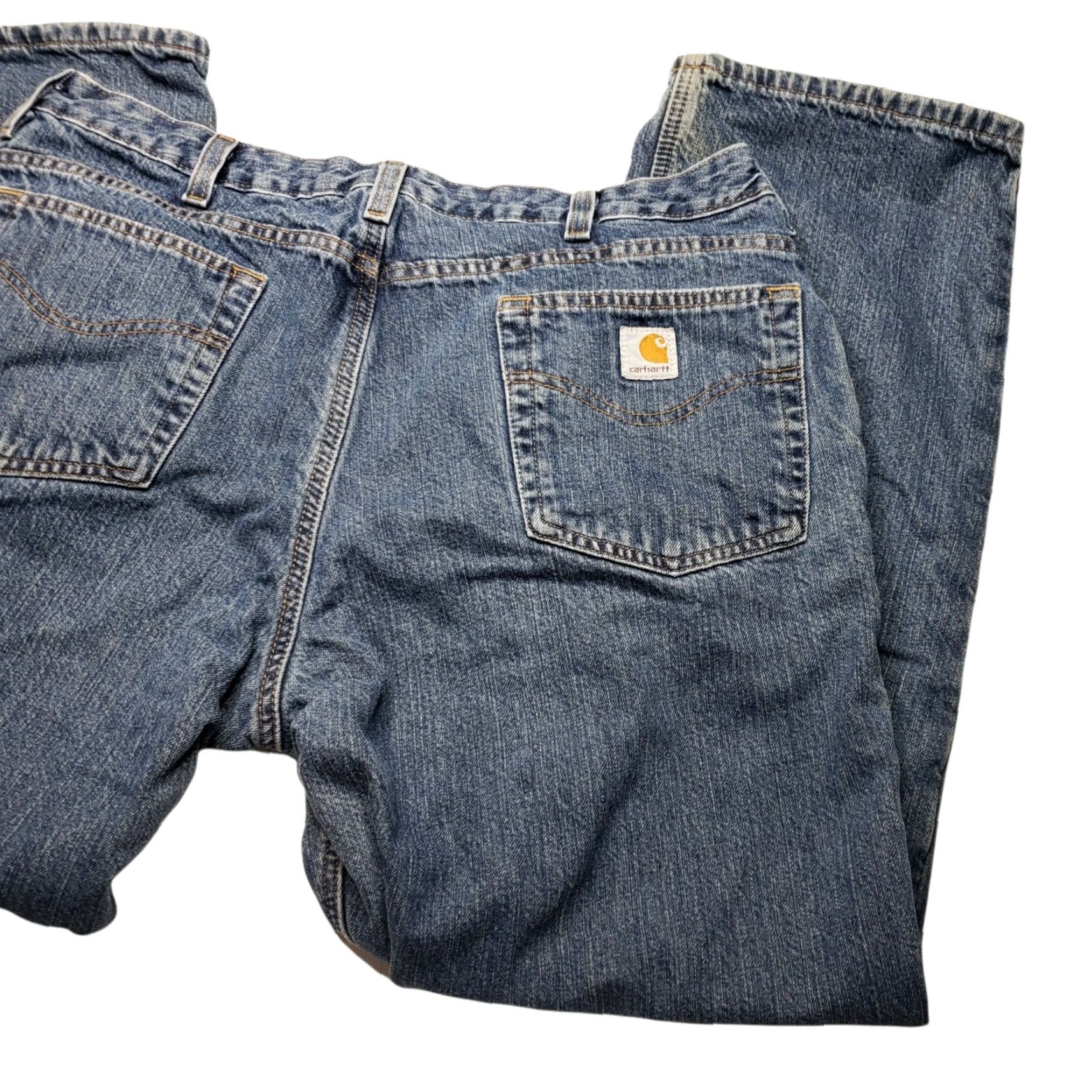Carhartt Carhartt Jeans Flannel Lined 18/30 Work Pants Women Straight 32 Inseam Blue 100% Cotton Sp Size 40" / US 18 - 4 Thumbnail