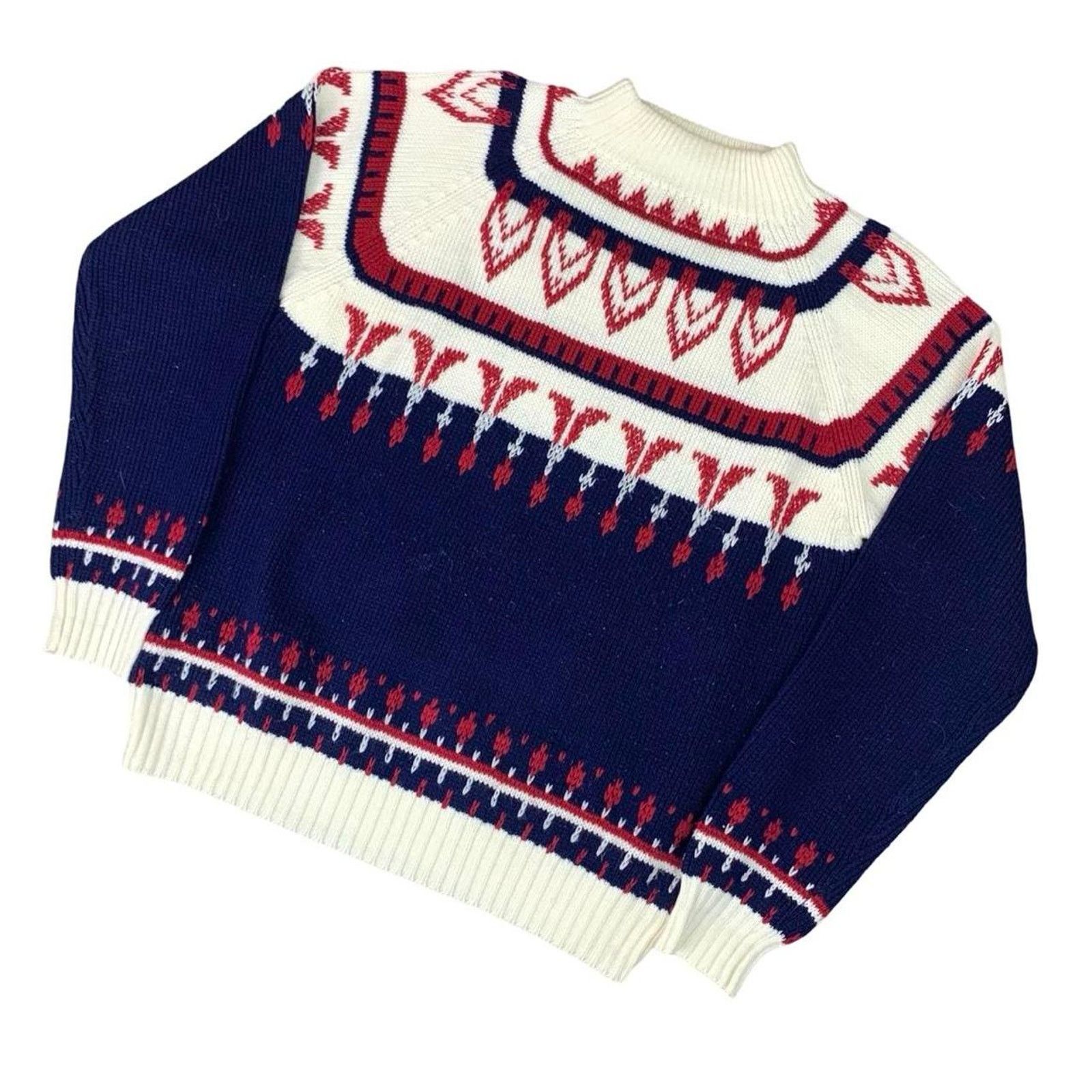 Vintage Vintage 80s Knit JCPenney Winter Turtleneck Sweater Size M / US 6-8 / IT 42-44 - 1 Thumbnail