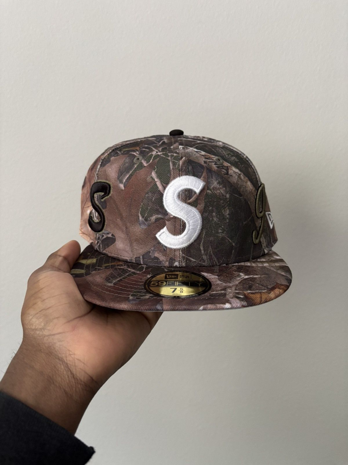 個人装備 Supreme 59FIFTY TrueTimber Kanati Camo Supreme Championship Box Logo New Era 59Fifty Hat TrueTimber