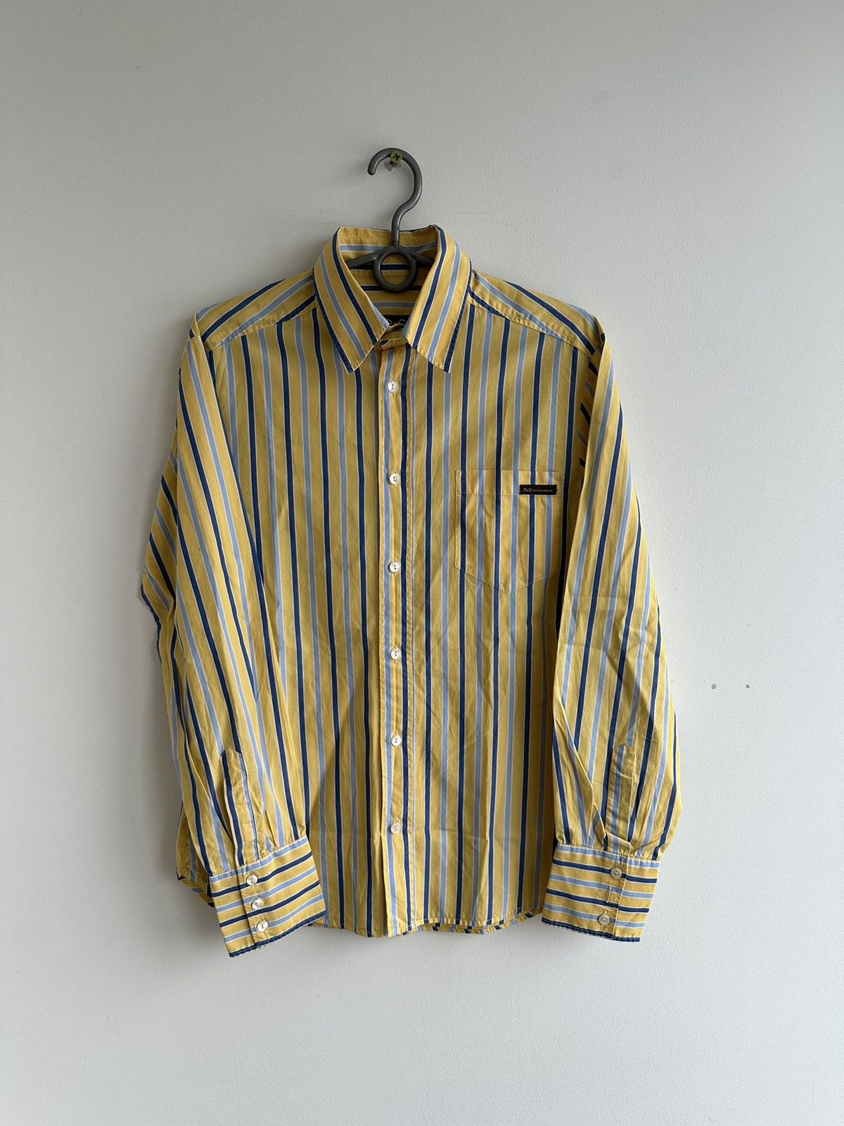 Dolce & Gabbana Dolce & Gabbana Striped Yellow Long Sleeve Shirt Button Up S Size US S / EU 44-46 / 1 - 1 Thumbnail