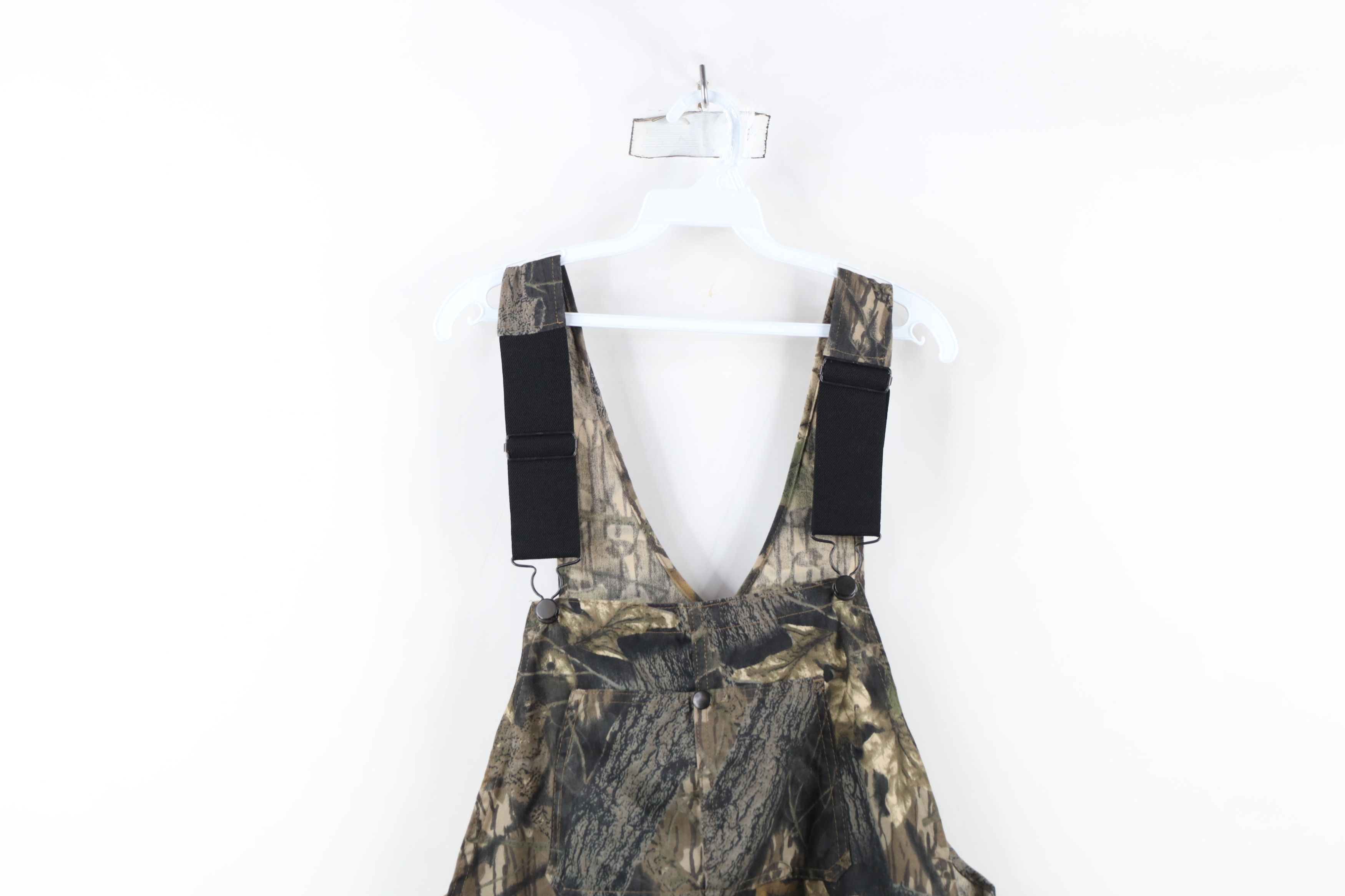 Vintage Vintage 90s Mossy Oak Camouflage Wide Leg Denim Overalls Size US L / EU 52-54 / 3 - 2 Thumbnail