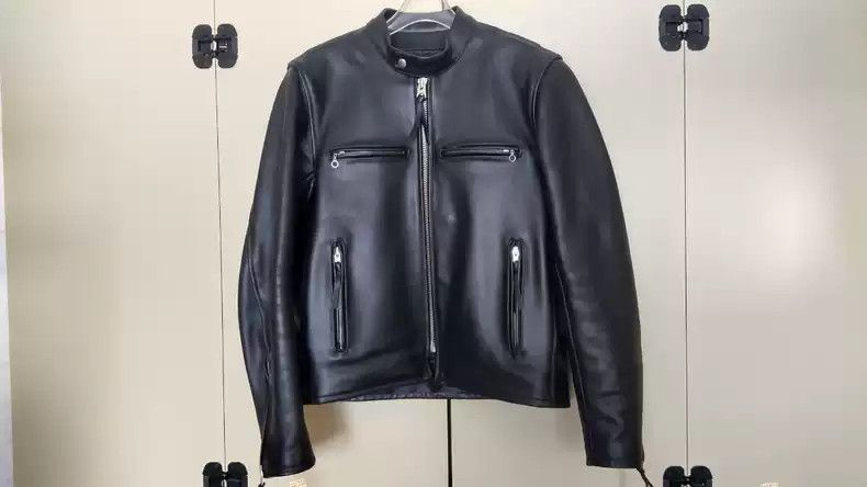 kadoyaStraight-pull collar leather coat