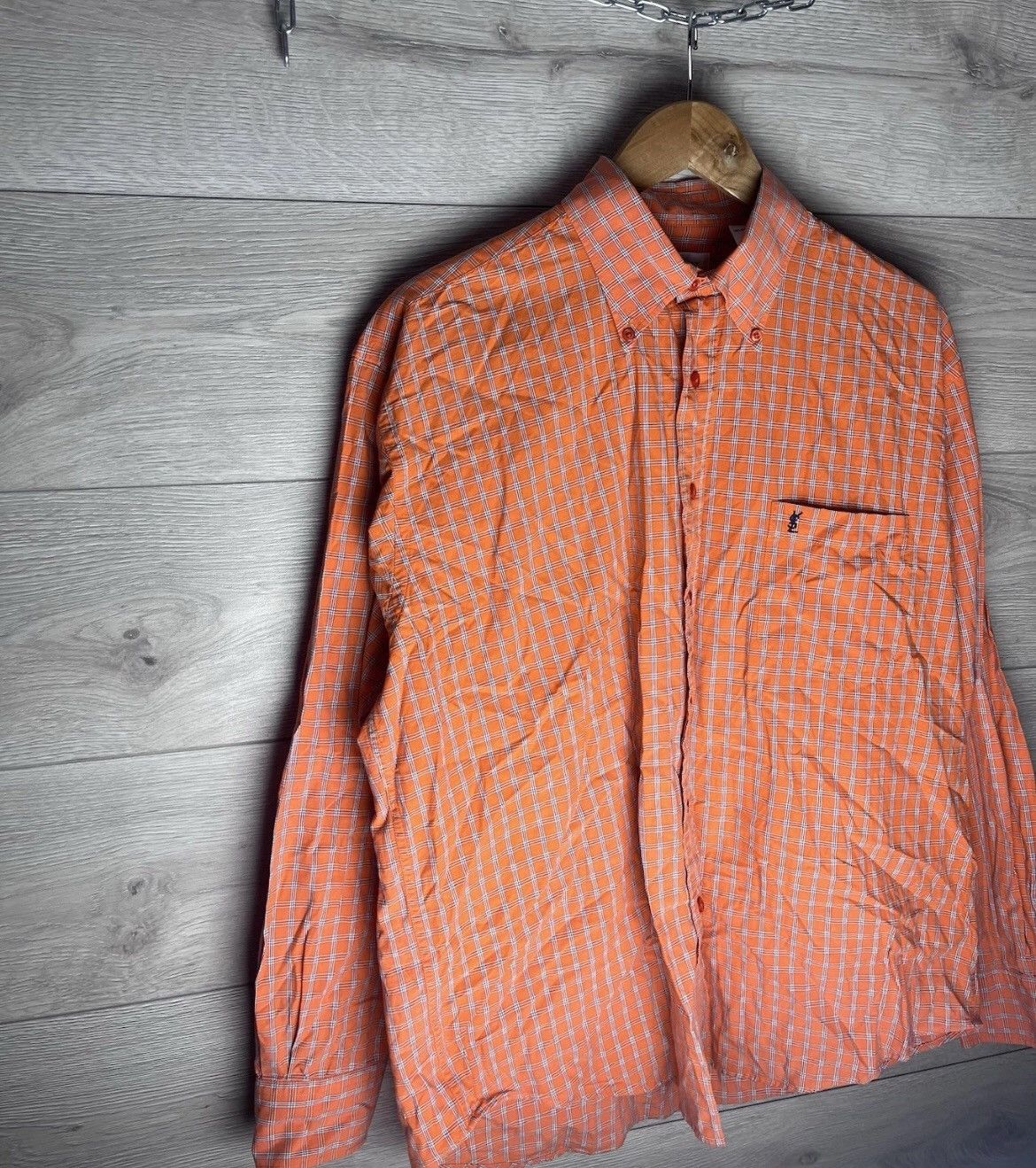Yves Saint Laurent Vintage mens shirt Ysl size L Size US L / EU 52-54 / 3 - 3 Thumbnail