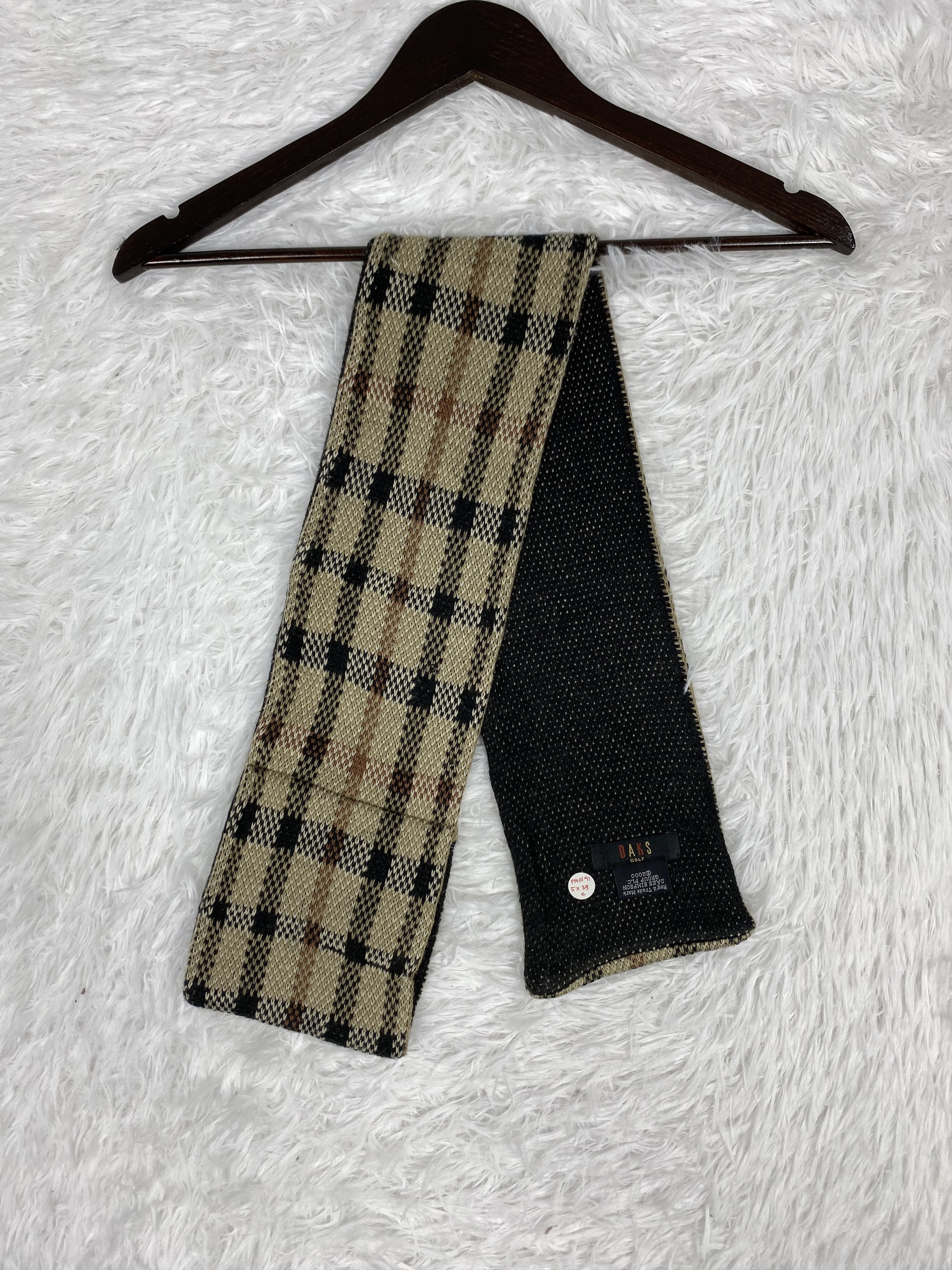 DAKS Vintage Dark Polkadot Scarf / Muffler Neckwear PM0191 Size ONE SIZE - 1 Thumbnail