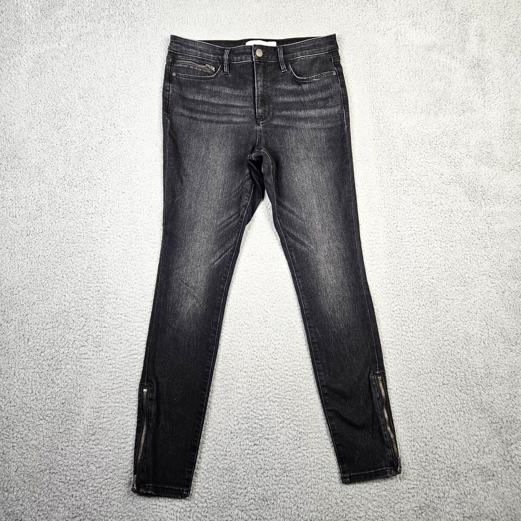 Athleta Athleta Sculptek Women's Denim Jeans Side Zipper Black 10 Modern Regular Fit Stretch 5-Pocket Non-Sheer Casual Pants Mens Womens Girls Size 32" / US 10 / IT 46 - 2 Thumbnail