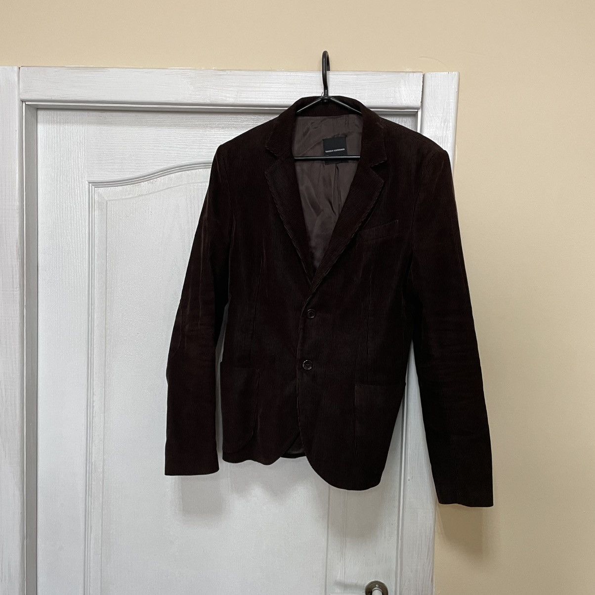 Japanese Brand × Takeshy Kurosawa Takeshy Kurosawa brown blazer jacket Avantgarde Asymmetric Size 48R - 1 Thumbnail