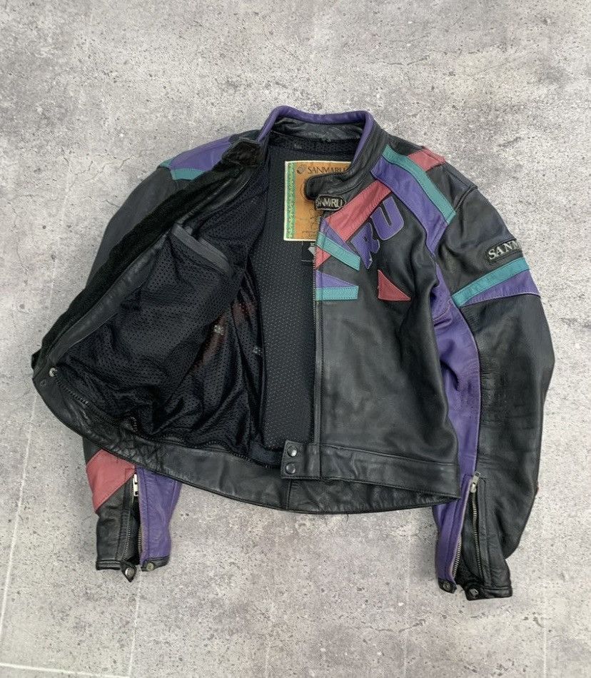 Genuine Leather × Japanese Brand Leather Jacket Vintage Faded Racing Brown Biker Y2K Size US L / EU 52-54 / 3 - 11 Thumbnail