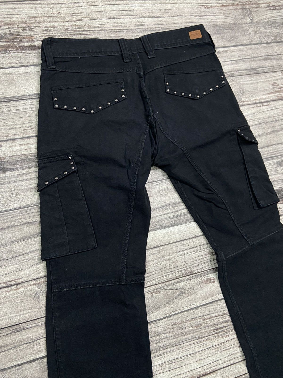 If Six Was Nine × KMRii × Le Grande Bleu (L.G.B.) 🔥Rare🔥2000s NCFM Punk Avant Garde Studded Cargo Jeans Size US 34 / EU 50 - 15 Thumbnail