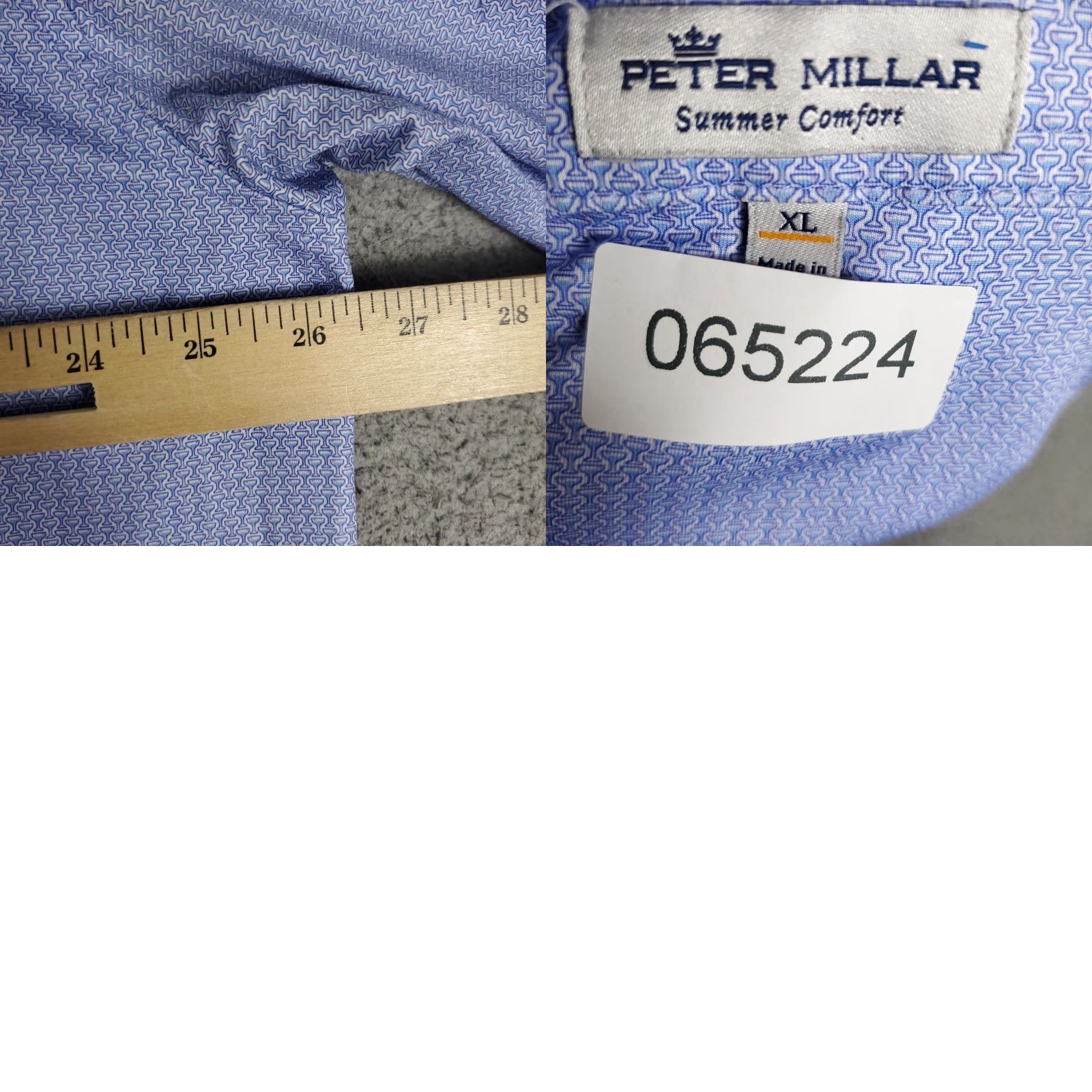 Peter Millar Peter Millar Polo Shirt Mens XL Blue Drink Glass Print Summer Comfort Golf Shirt Bluish Accent Logo 2000s? Size US XL / EU 56 / 4 - 8 Thumbnail
