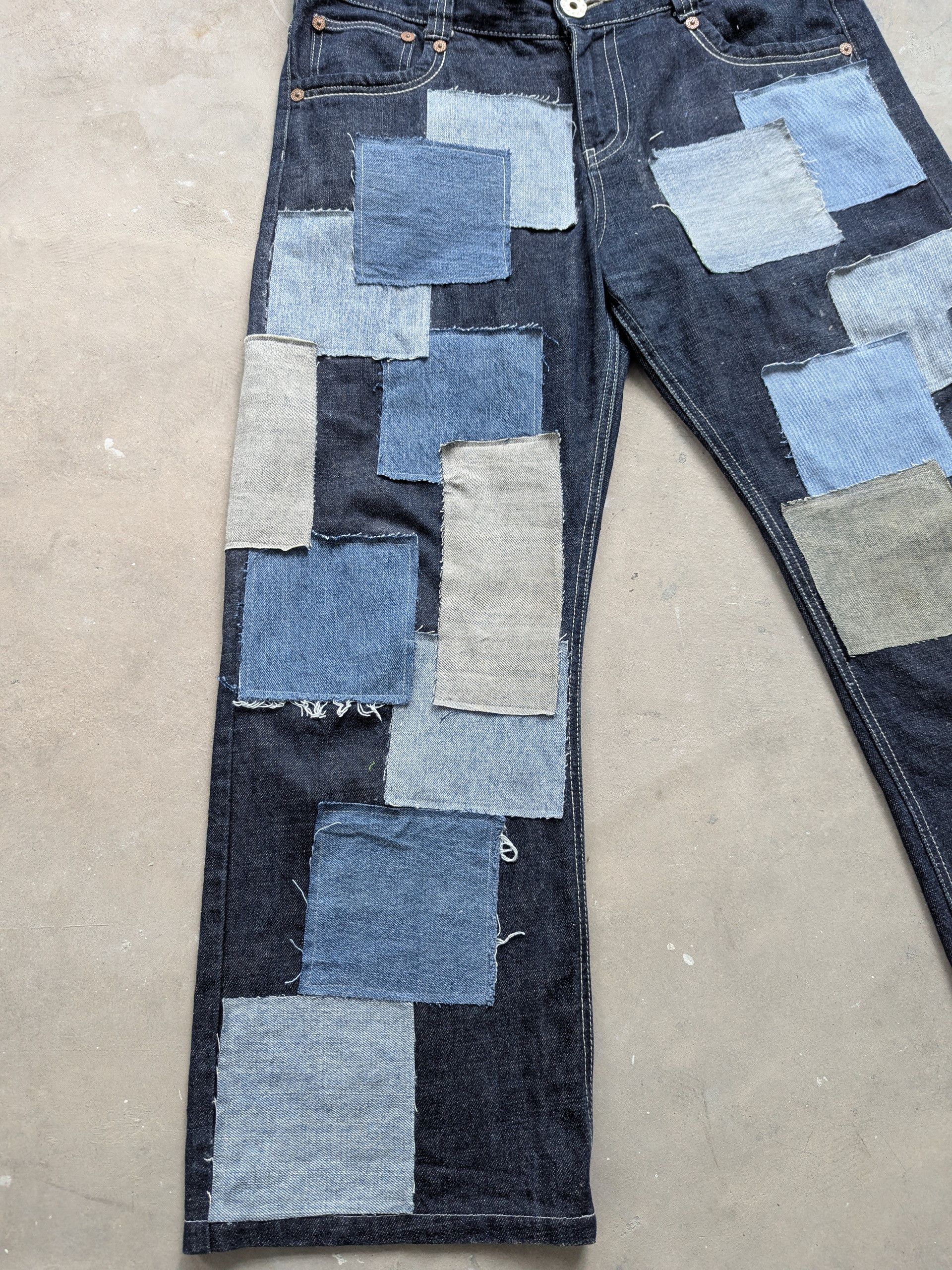 Japanese Brand × Seditionaries Vintage 90s Patchwork Jeans Custom Made by TrueArtisan Size 38" / US 16 / IT 52 - 5 Thumbnail