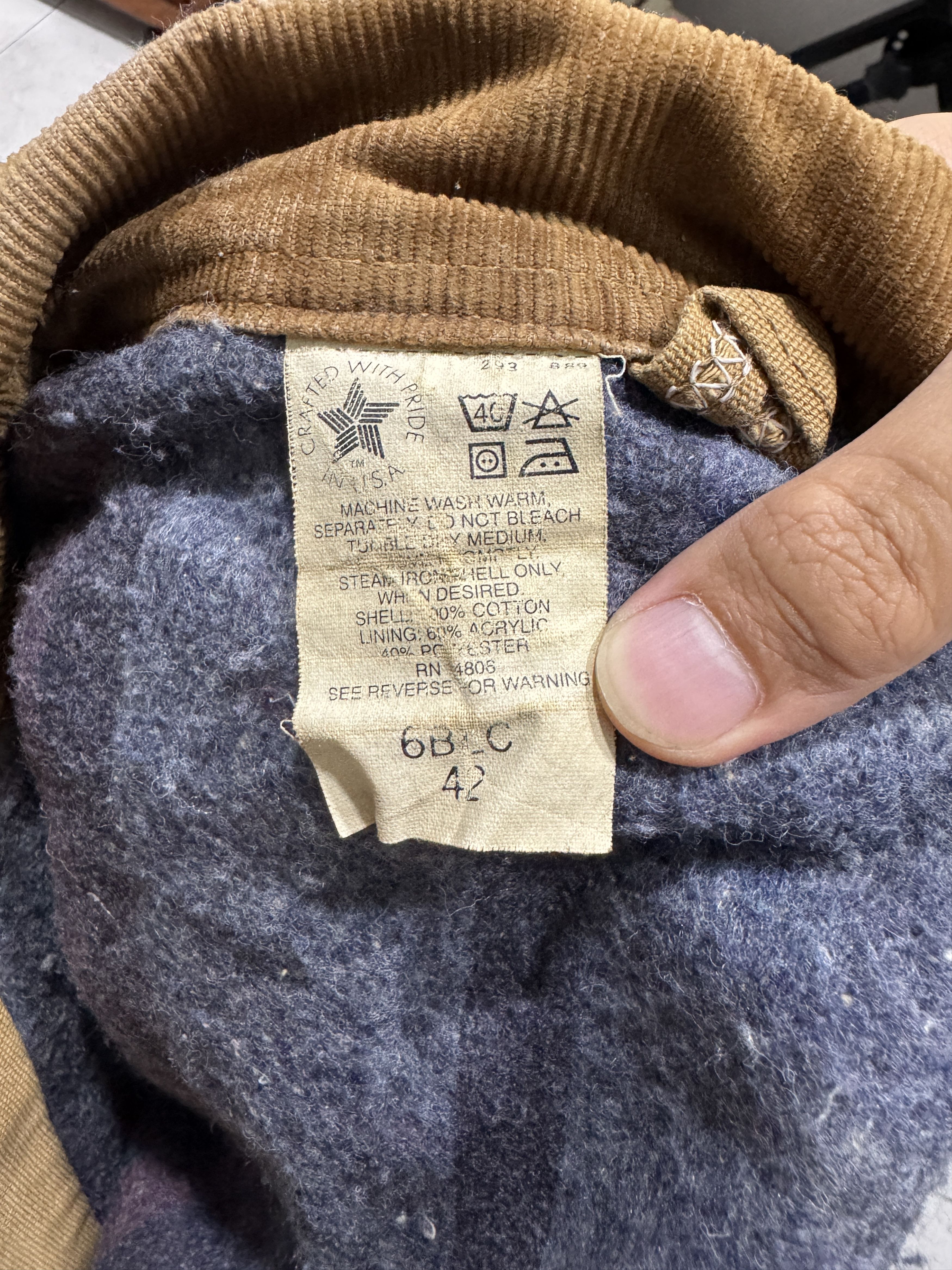 Carhartt Vintage '93 Carhartt 6BLC Blanket-Lined Firm Duck Chore Coat Size US L / EU 52-54 / 3 - 6 Thumbnail