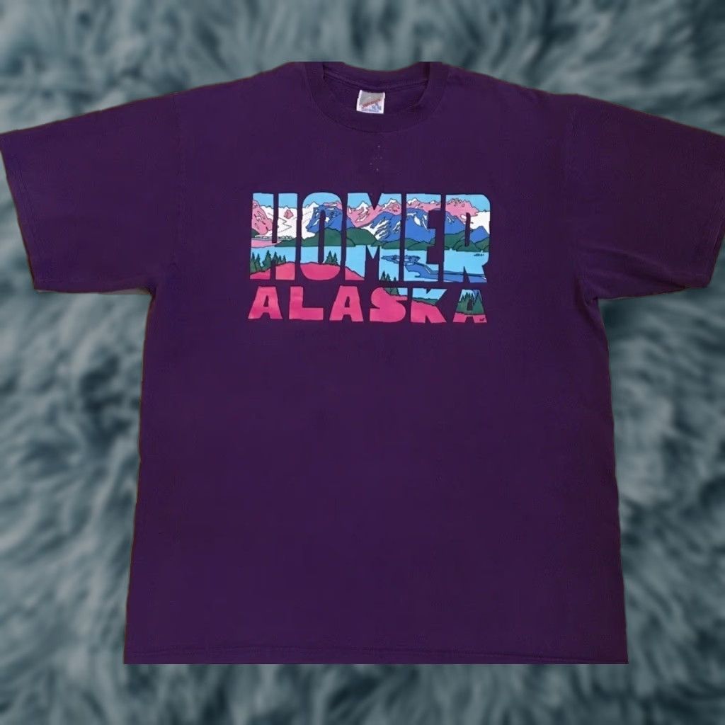 Vintage VINTAGE Homer Alaska Faded Shirt XL Nature Art Animal Surf Skate Grunge Biker Size US XL / EU 56 / 4 - 1 Thumbnail