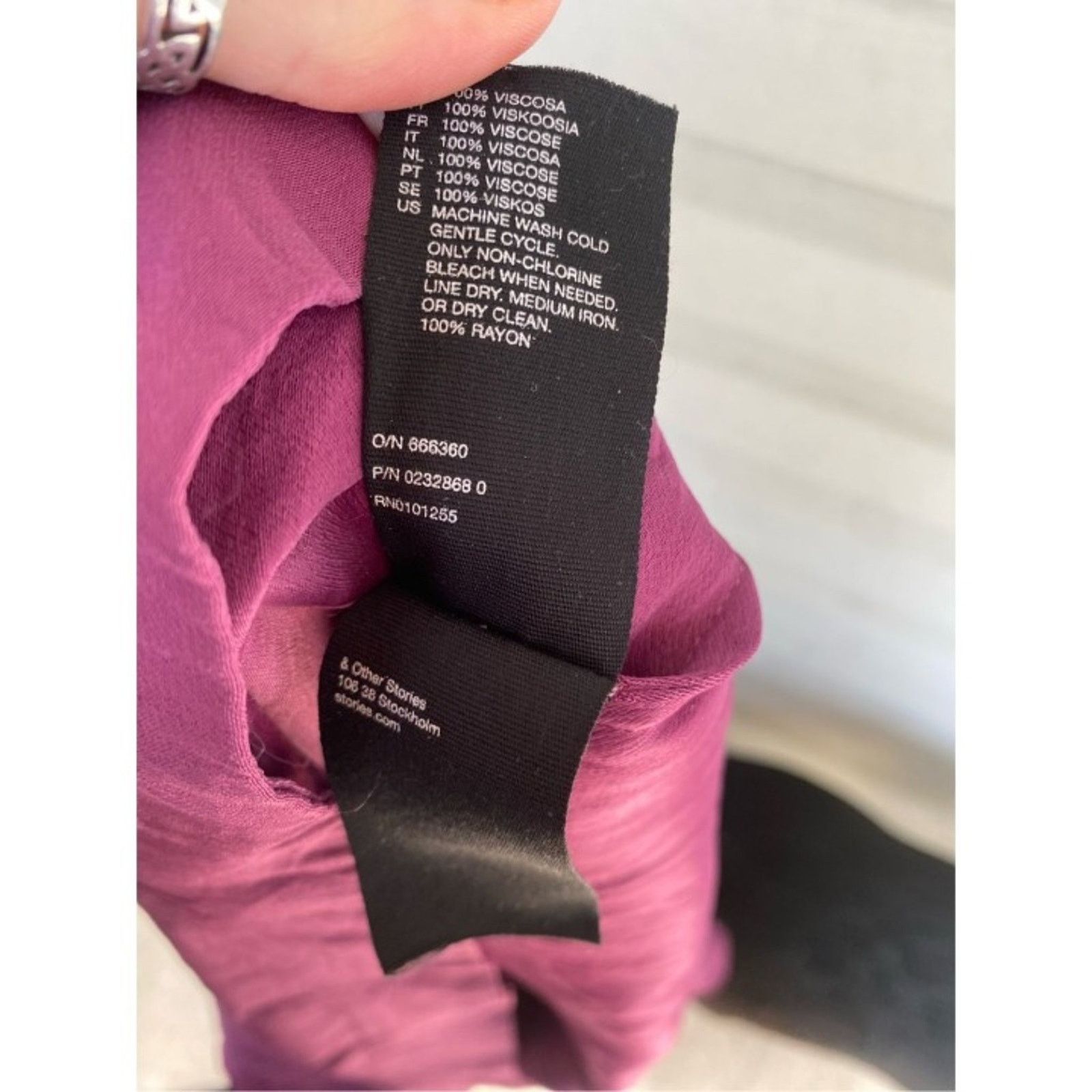 & Other Stories & Other Stories Purple Pink Dress, Viscose Shift 12, MP $199 Size XL / US 12-14 / IT 48-50 - 4 Thumbnail
