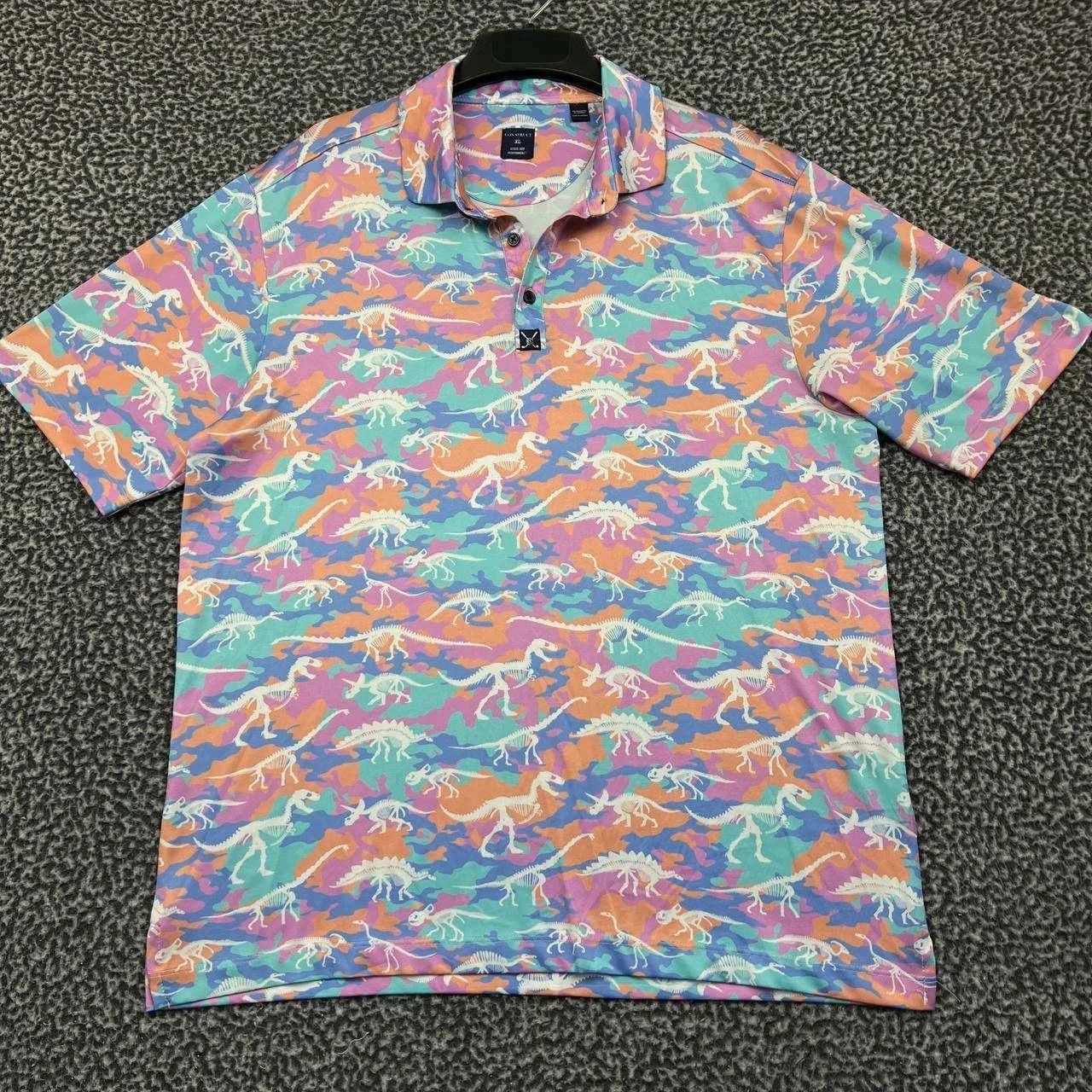 Other Construct Golf Polo Shirt Men Dinosaur Collared XL Size US XL / EU 56 / 4 - 1 Thumbnail