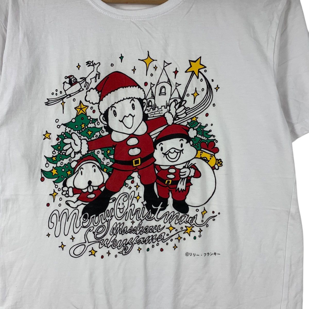 Vintage MASAHARU FUKUYAMA Lily Franky Christmas Tee Shirt Top Size S / US 4 / IT 40 - 4 Thumbnail