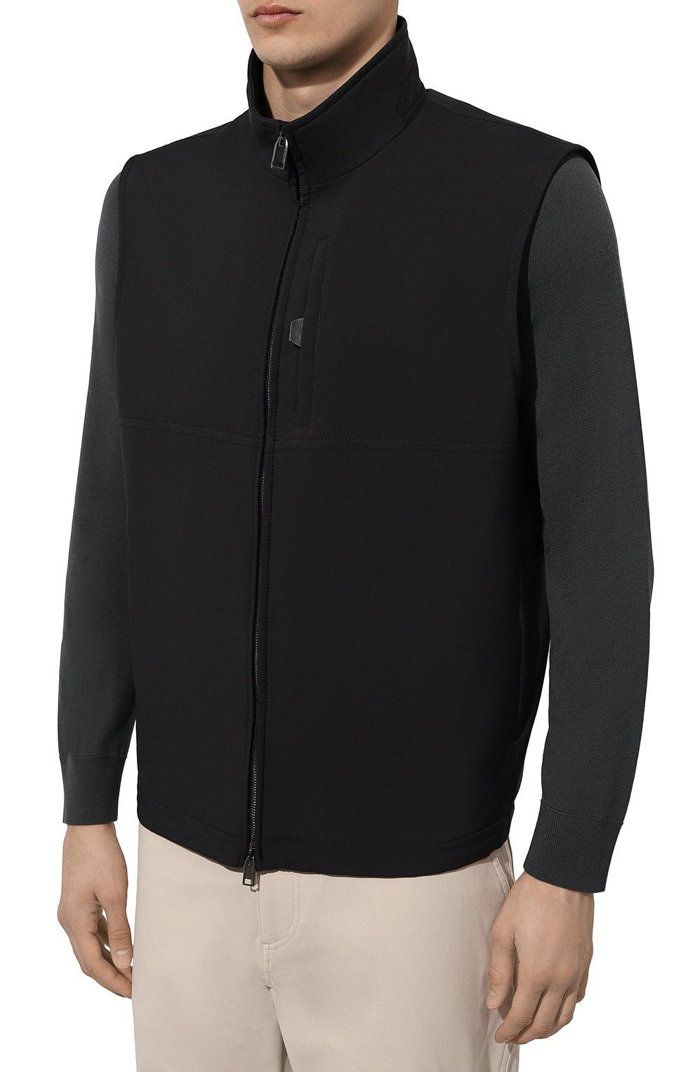 Brioni Brioni Navy Softshell Vest Zip Up Gilet Blend Mens Size M Size US M / EU 48-50 / 2 - 1 Thumbnail