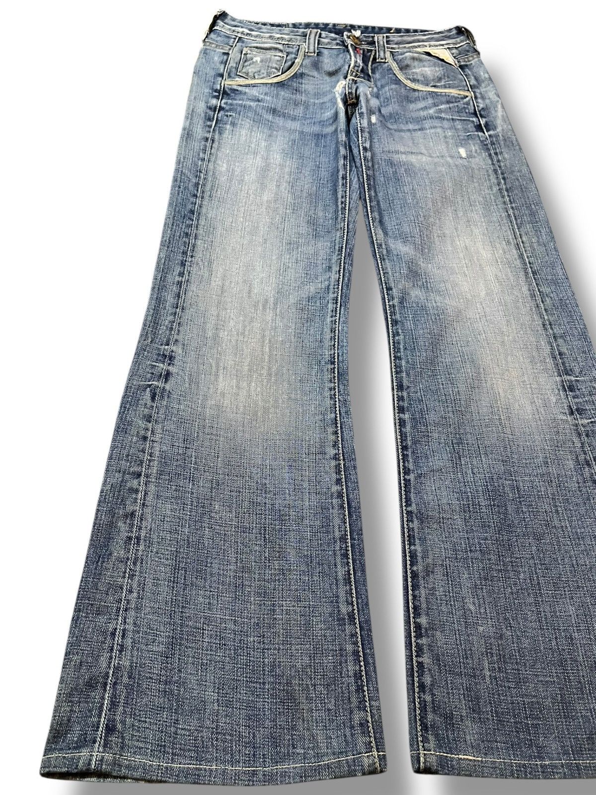 Replay Vintage Replay Flare Bootcut Blue Wash Denim Size US 28 / EU 44 - 4 Thumbnail